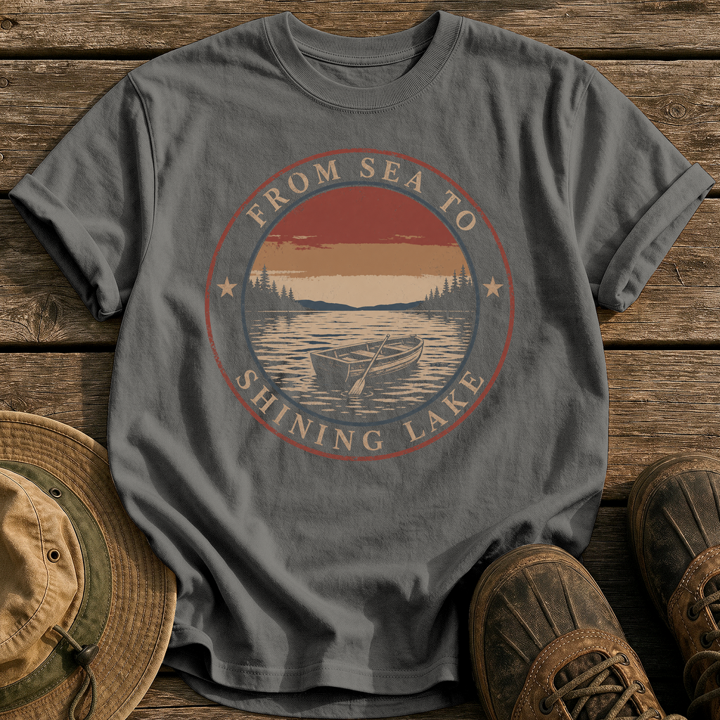 From Sea to Shining Lake tee - Pepper - front