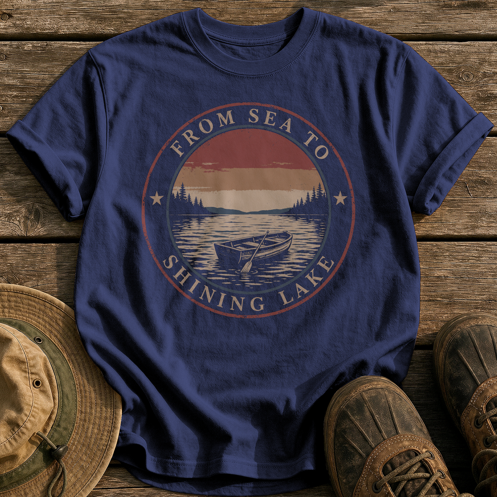 From Sea to Shining Lake tee - True Navy - front