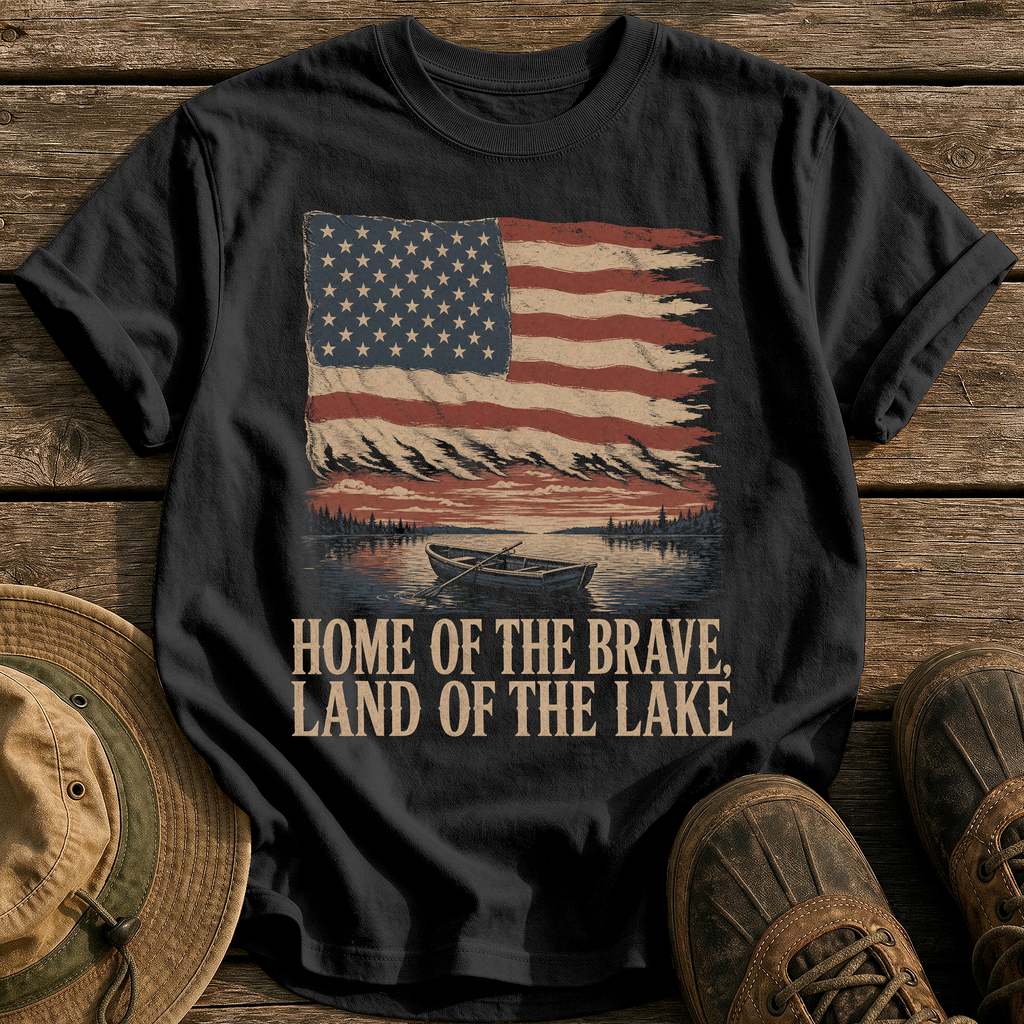 Land of the Lake tee - Black - front