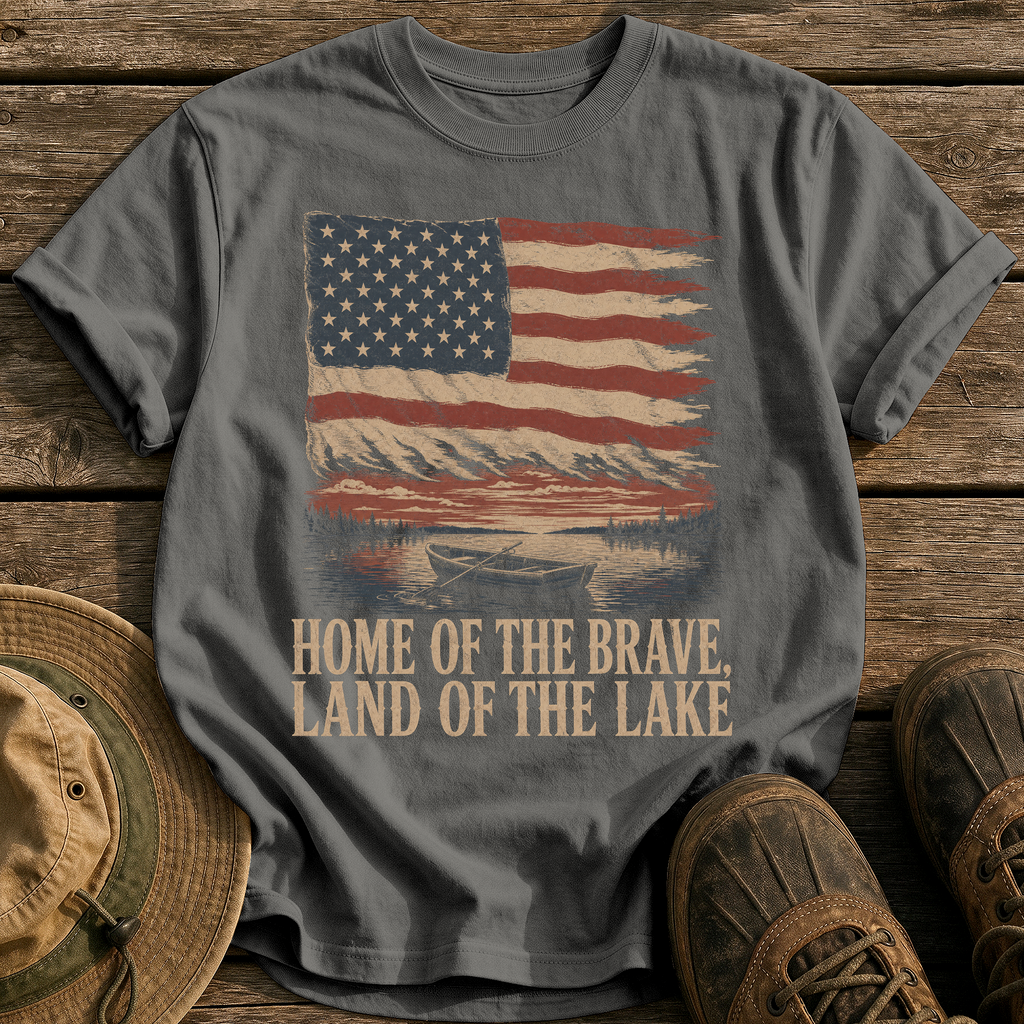 Land of the Lake tee - Pepper - front