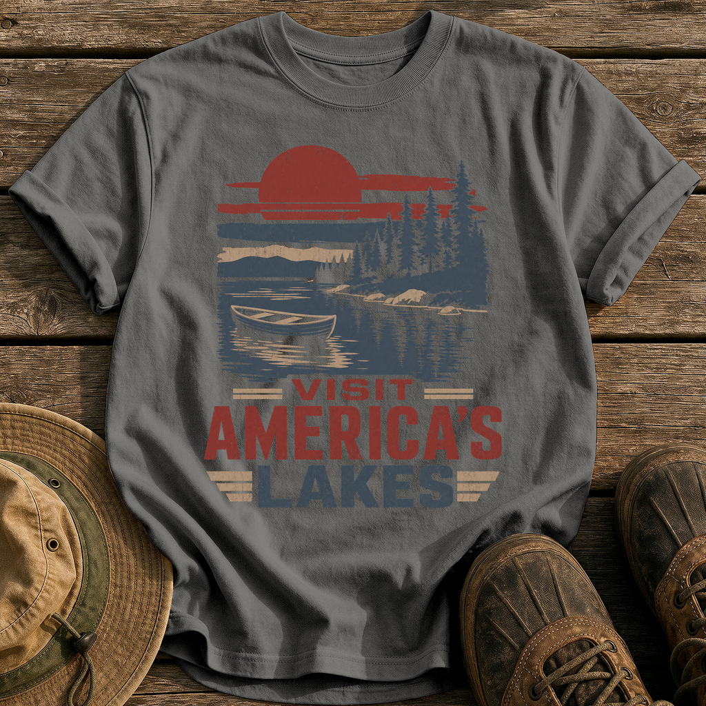 Visit America's Lakes tee - Pepper - front