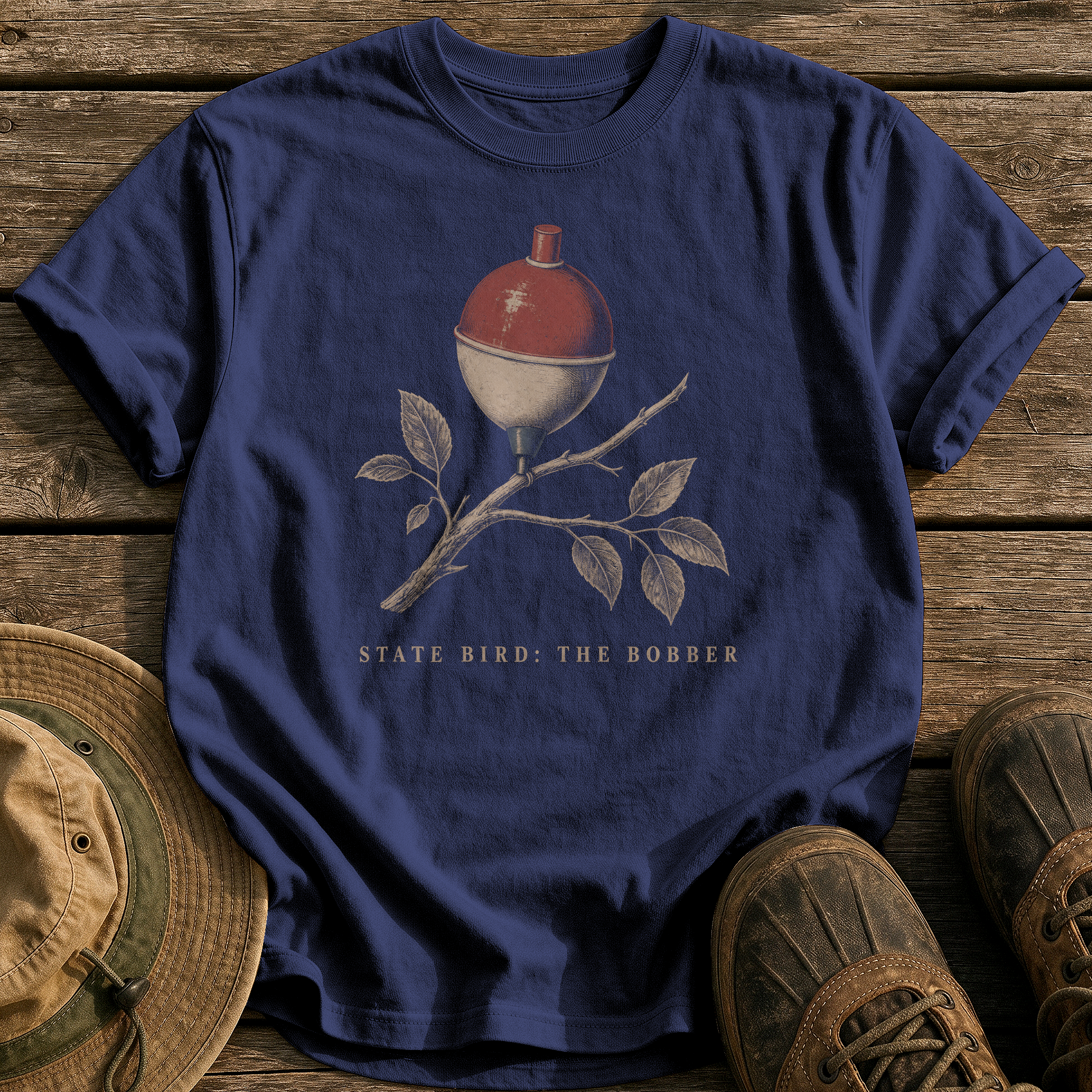 State Bird: The Bobber tee - True Navy - front