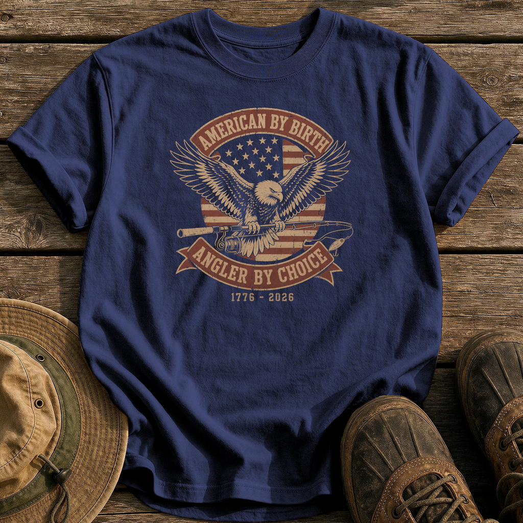 American Angler by Choice tee - True Navy - front