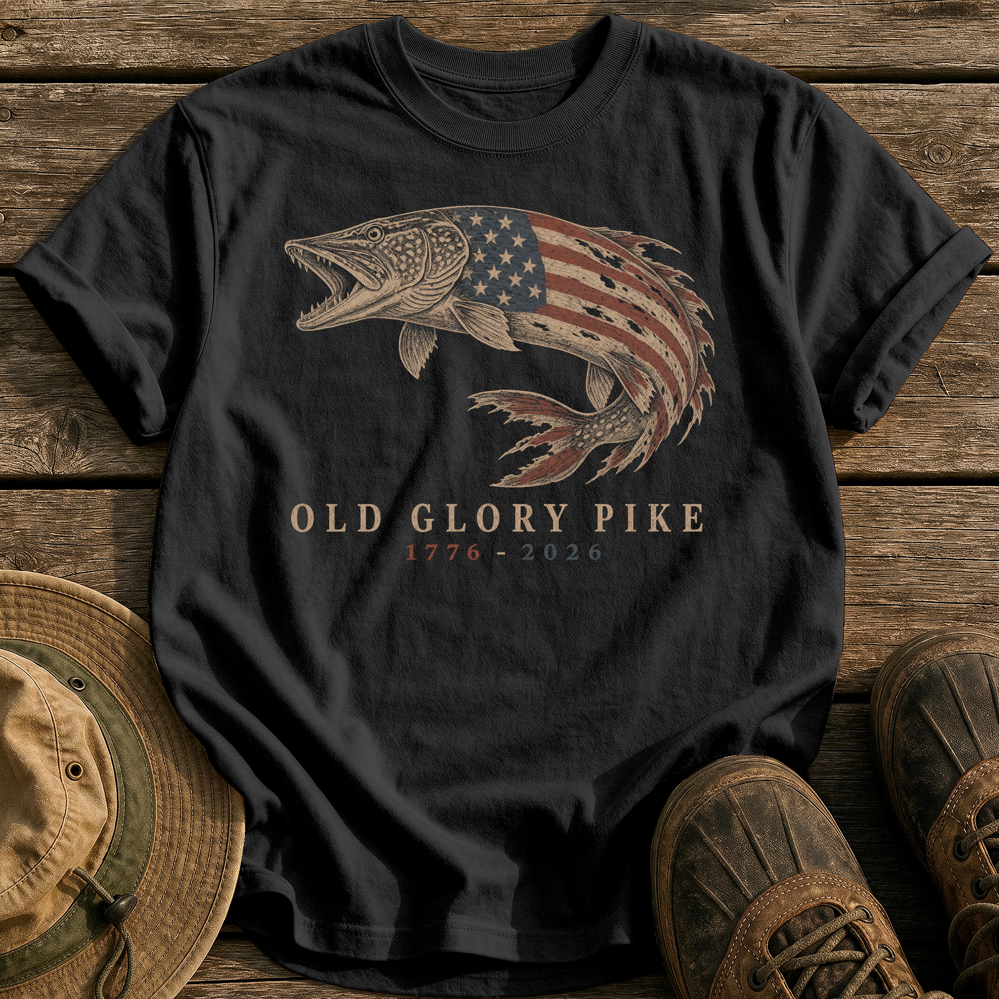 Old Glory Pike tee - Black - front