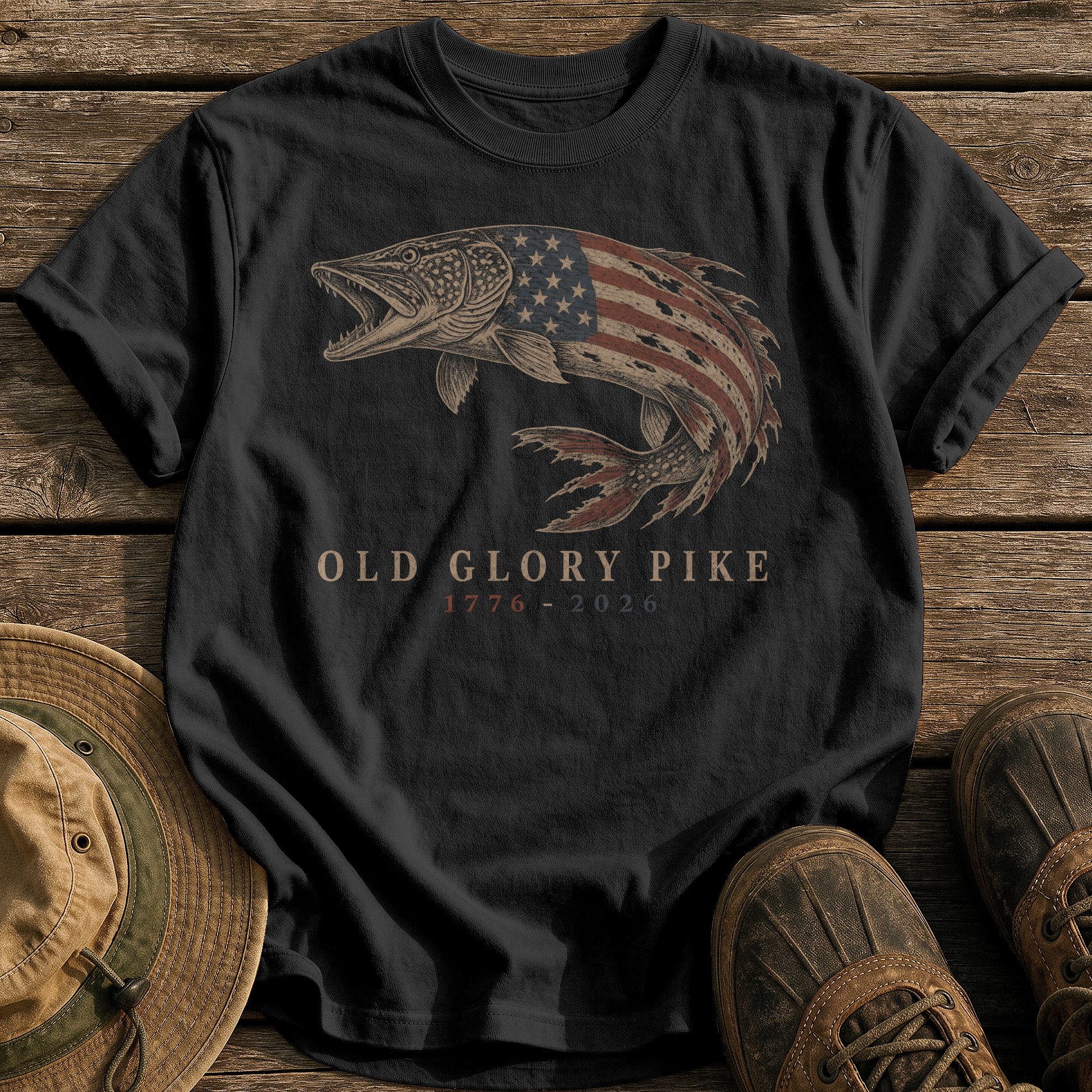 Old Glory Pike tee - Black - front