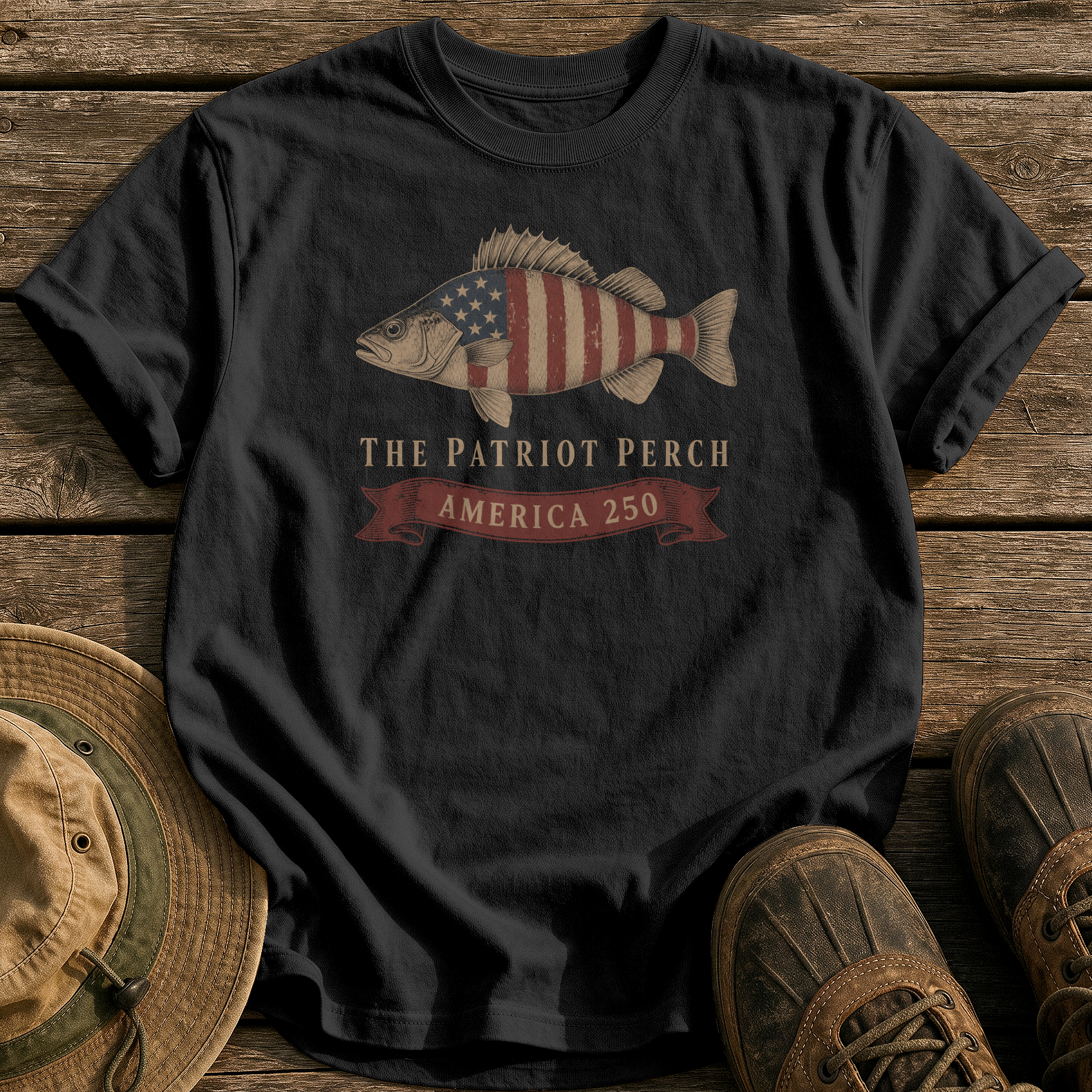 The Patriot Perch tee - Black - front