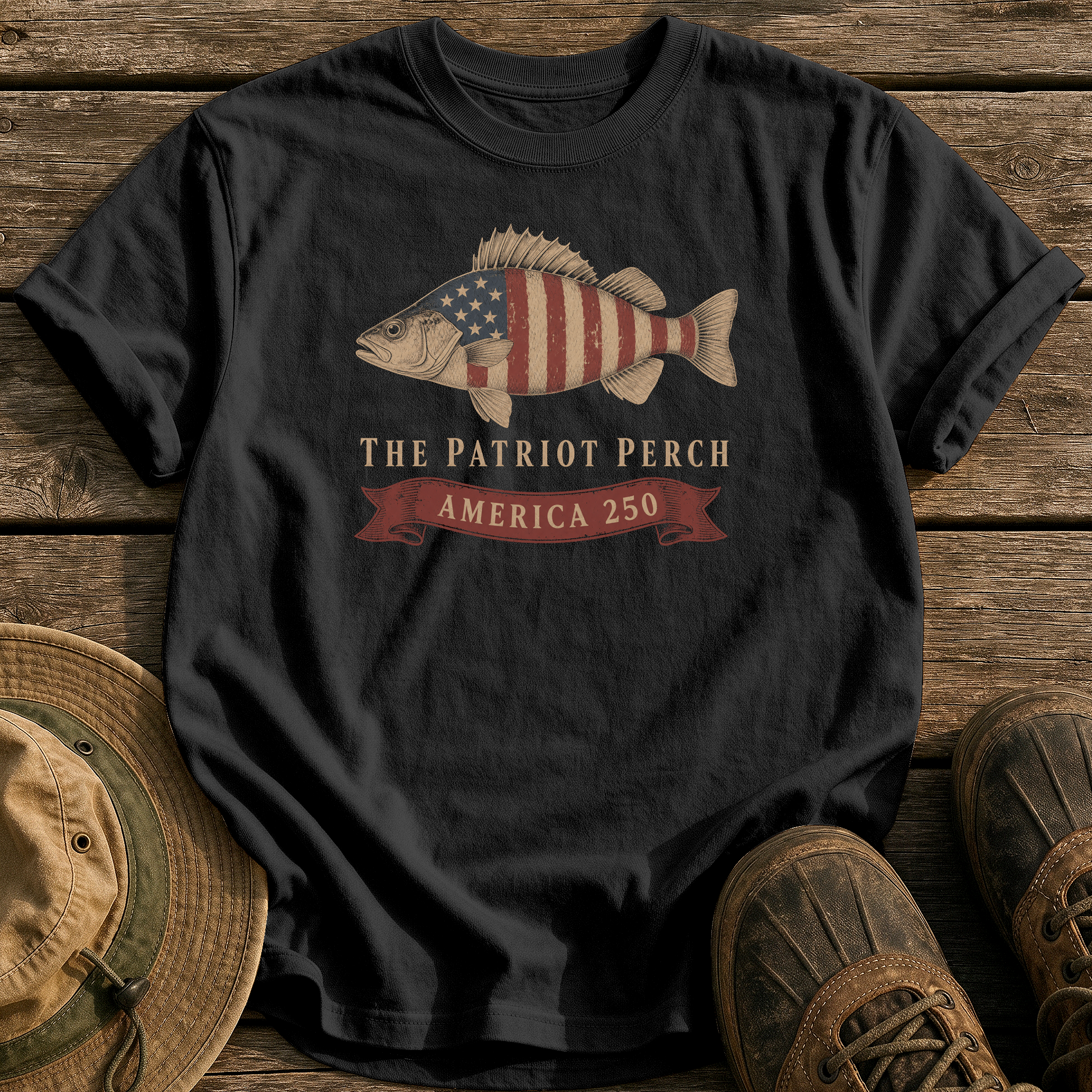 The Patriot Perch tee - Black - front