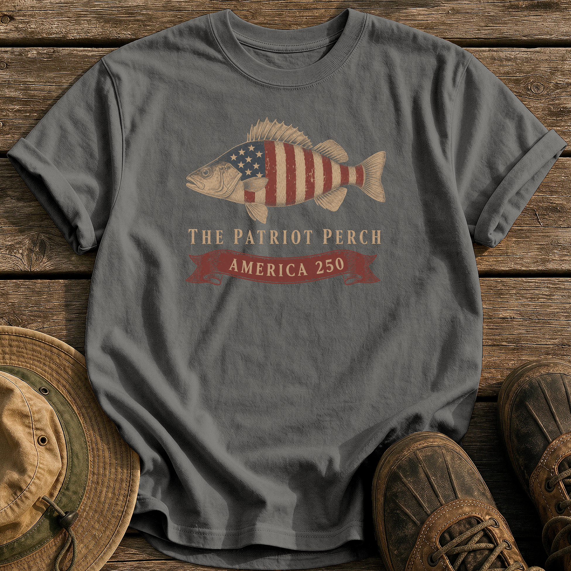 The Patriot Perch tee - Pepper - front