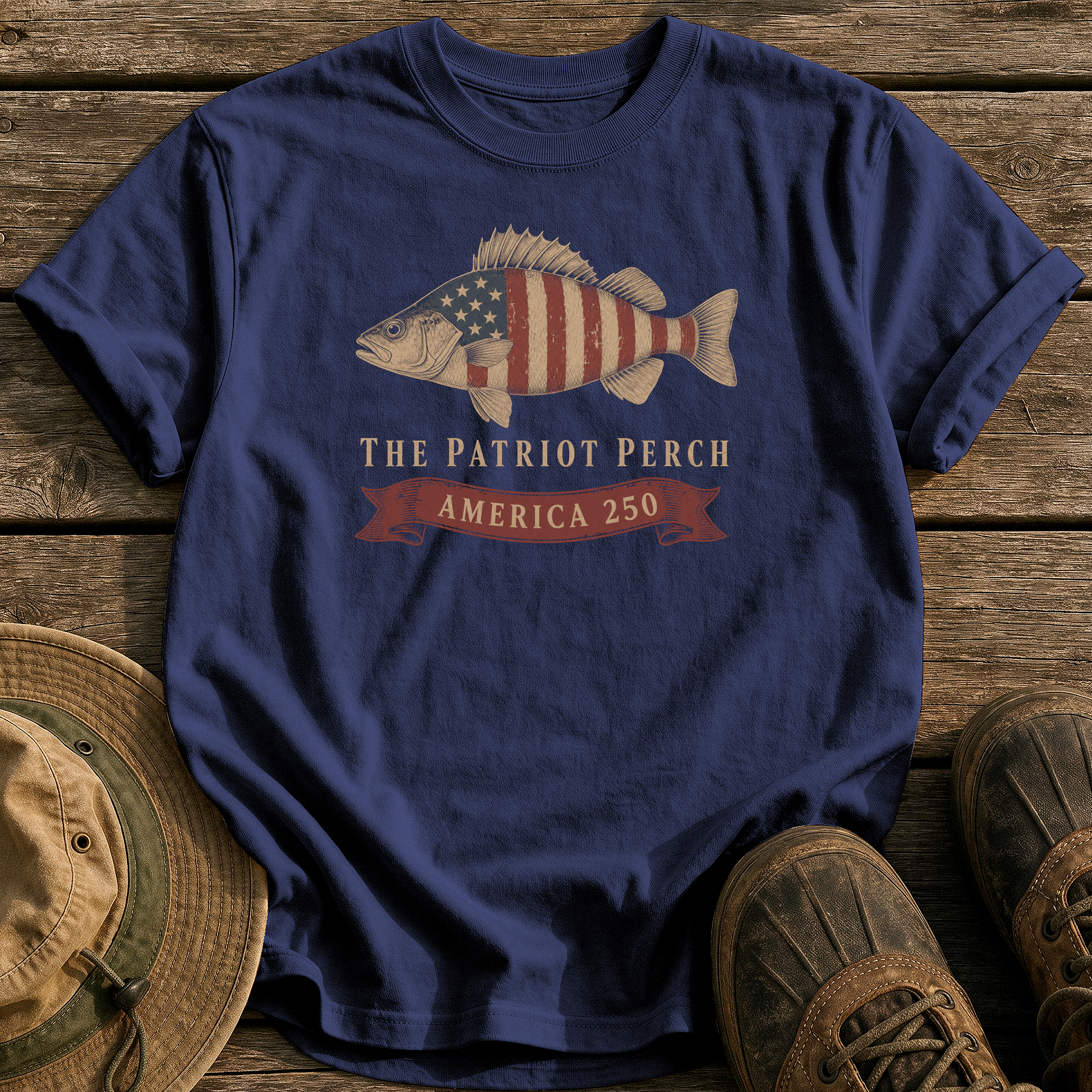 The Patriot Perch tee - True Navy - front