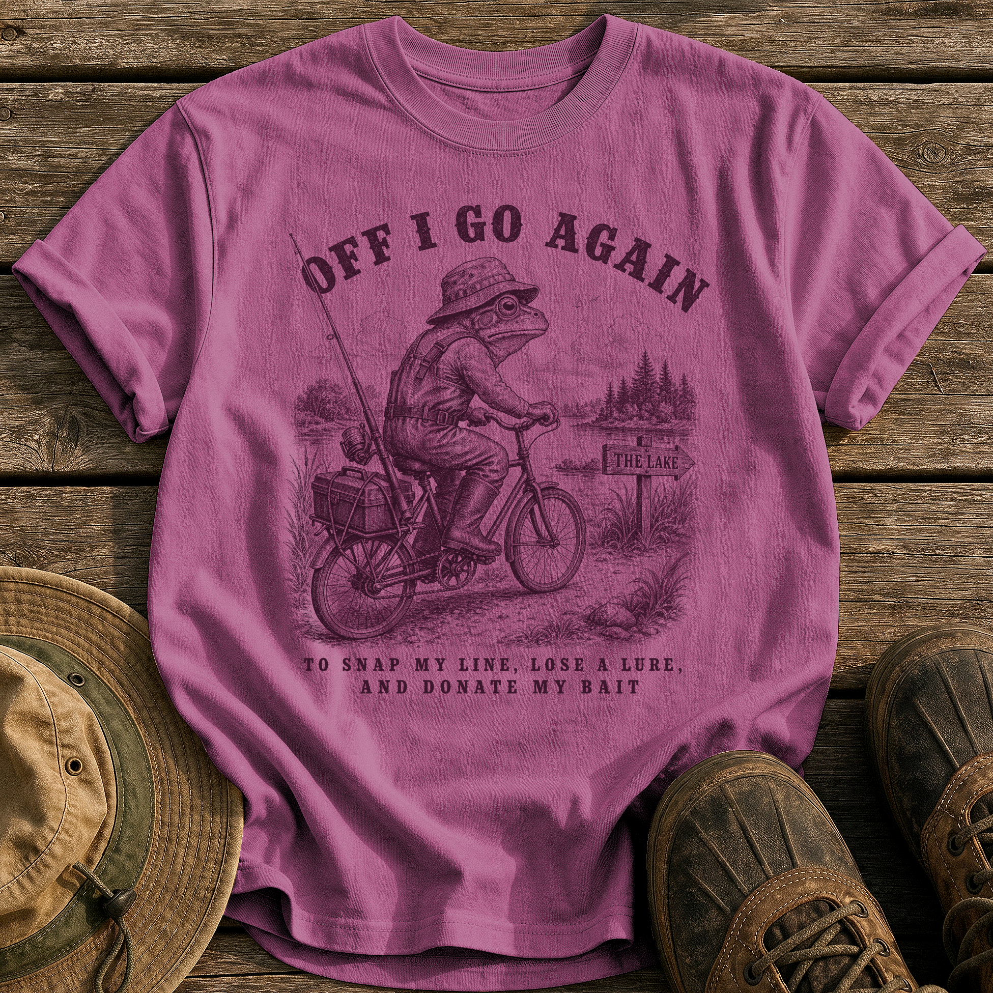 Off I Go Again tee - Berry - front