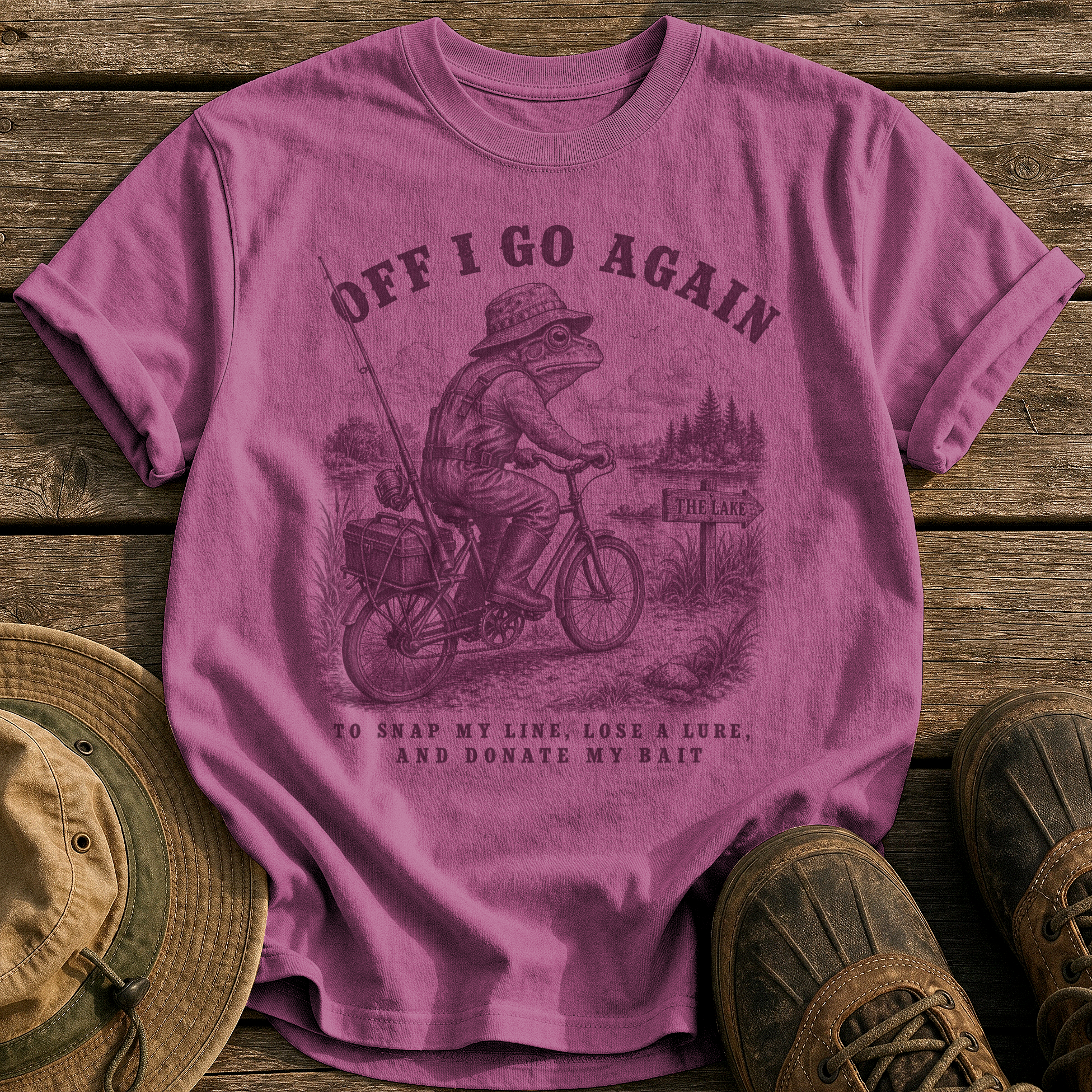Off I Go Again tee - Berry - front