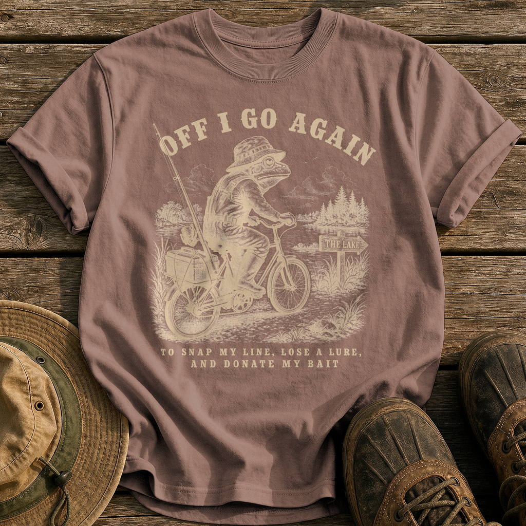 Off I Go Again tee - Espresso - front
