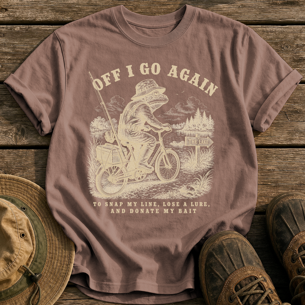 Off I Go Again tee - Espresso - front