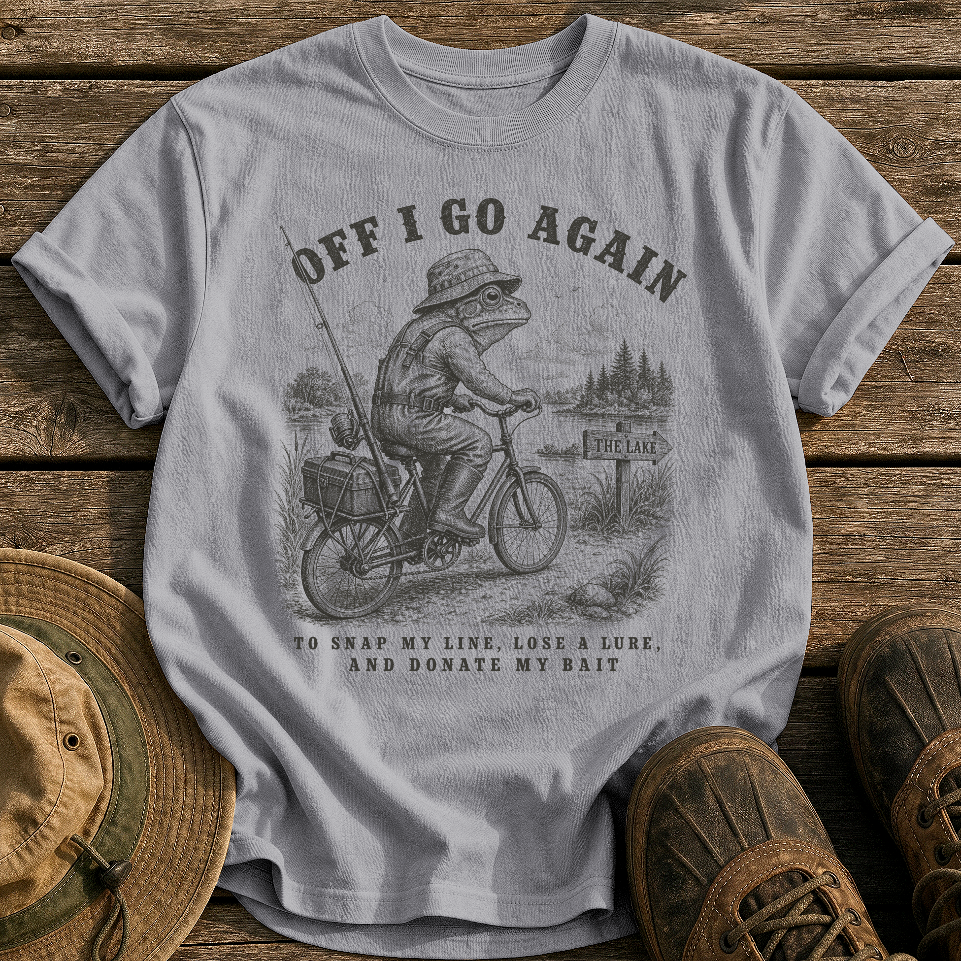Off I Go Again tee - Grey - front