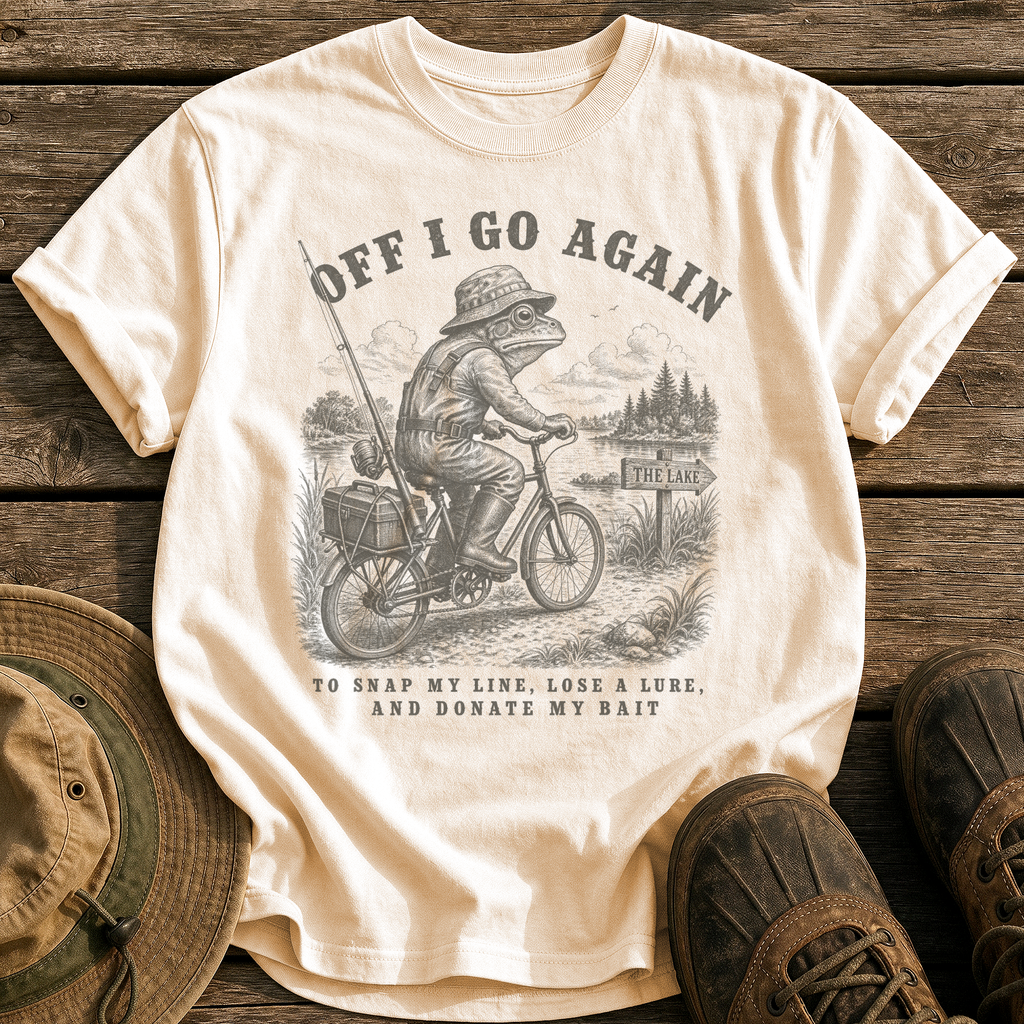 Off I Go Again tee - Ivory - front