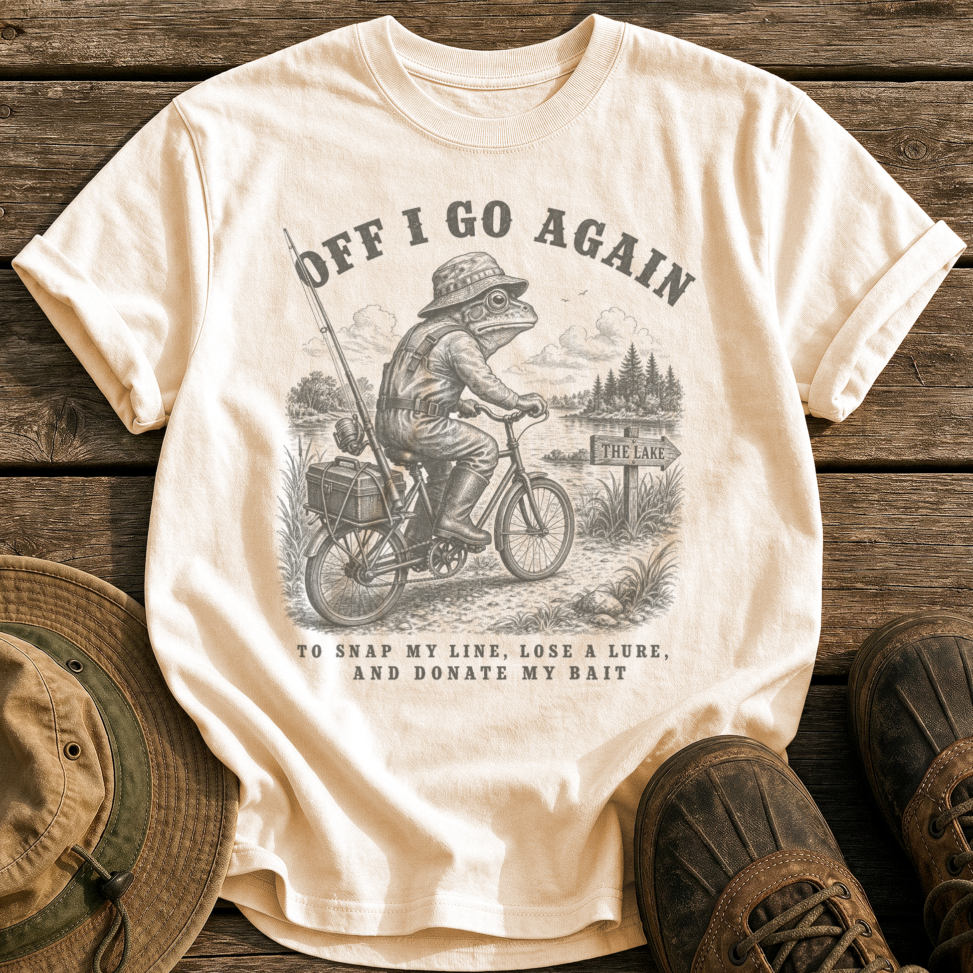 Off I Go Again tee - Ivory - front