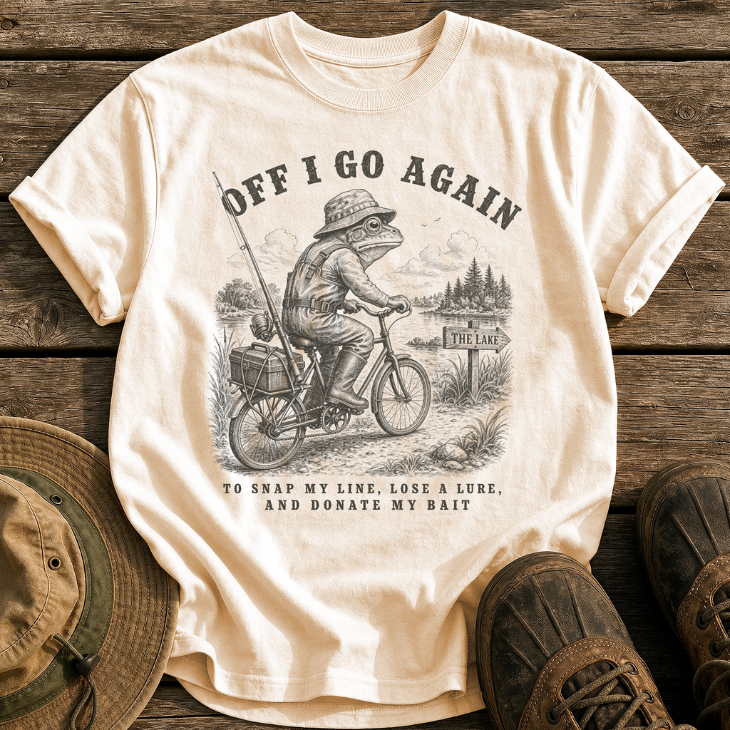 Off I Go Again tee - Ivory - front