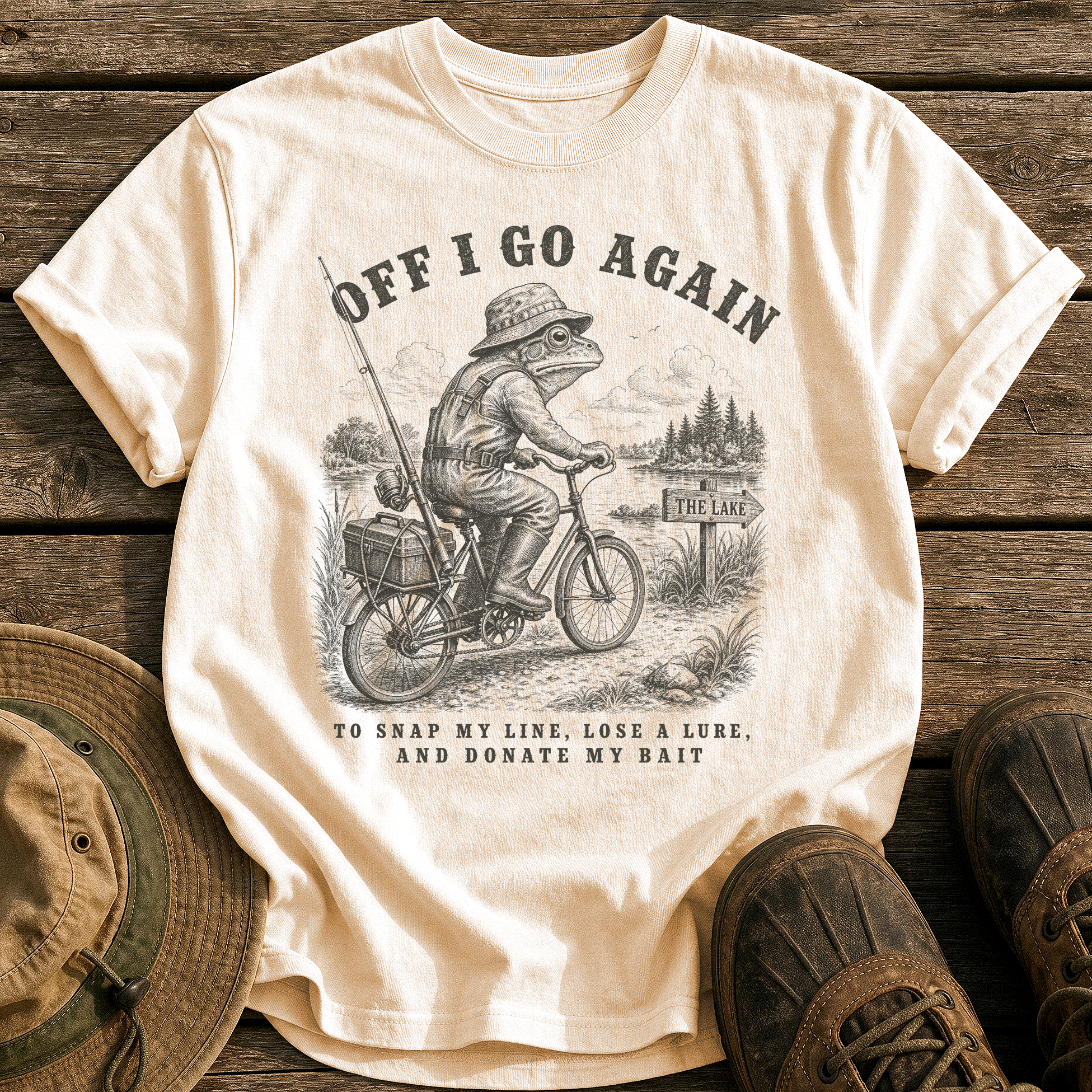 Off I Go Again tee - Ivory - front