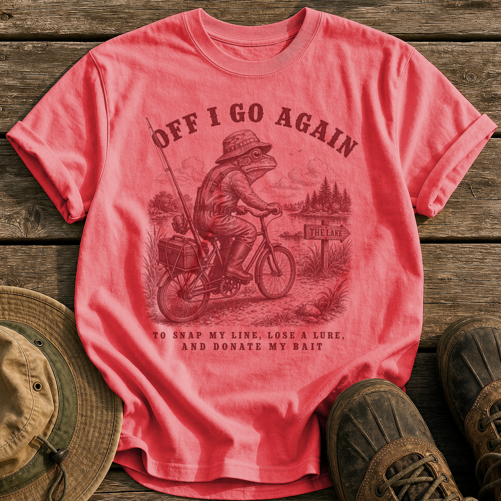 Off I Go Again tee - Watermelon - front