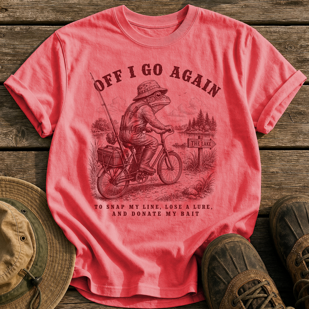 Off I Go Again tee - Watermelon - front