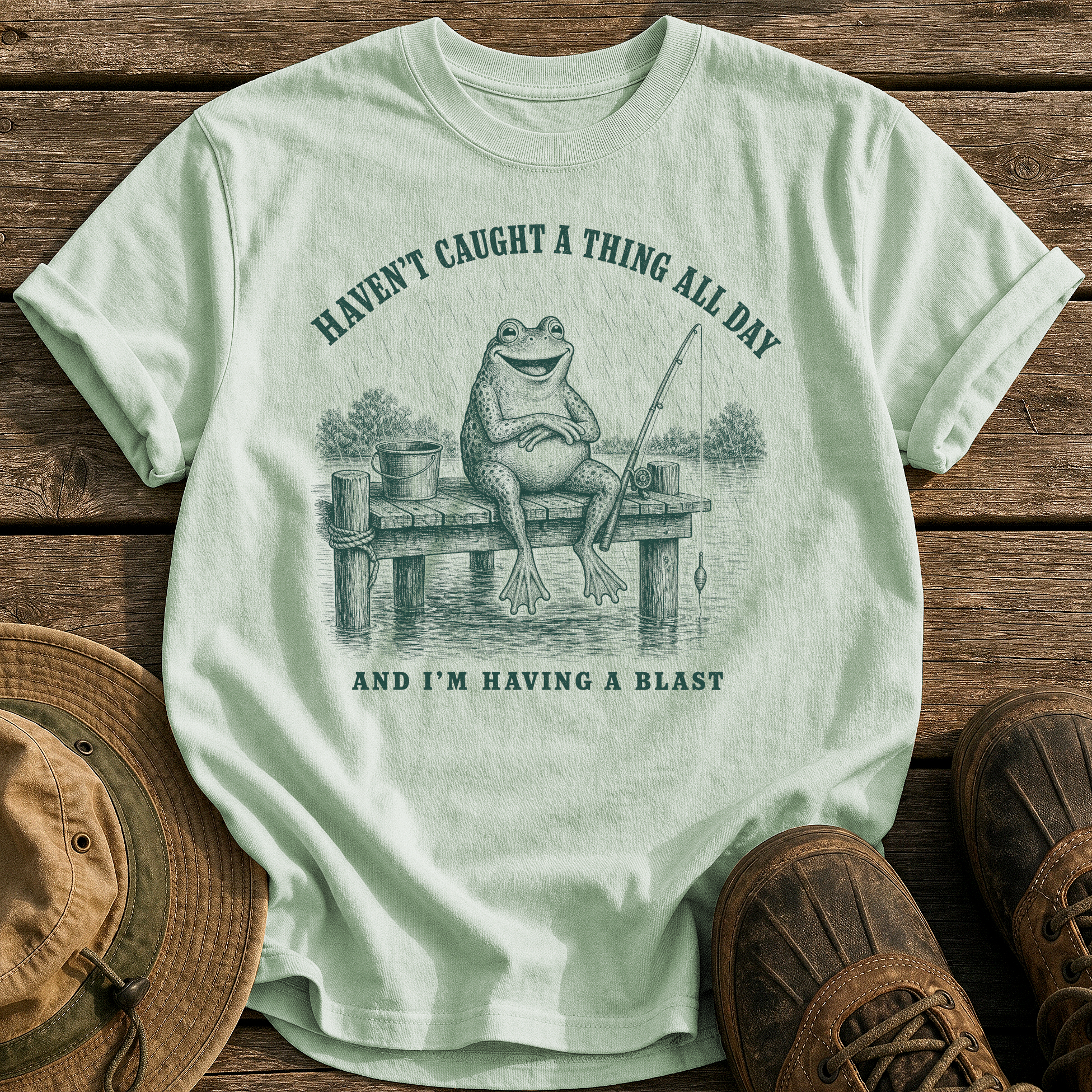 Haven't Caught A Thing tee - Bay - front