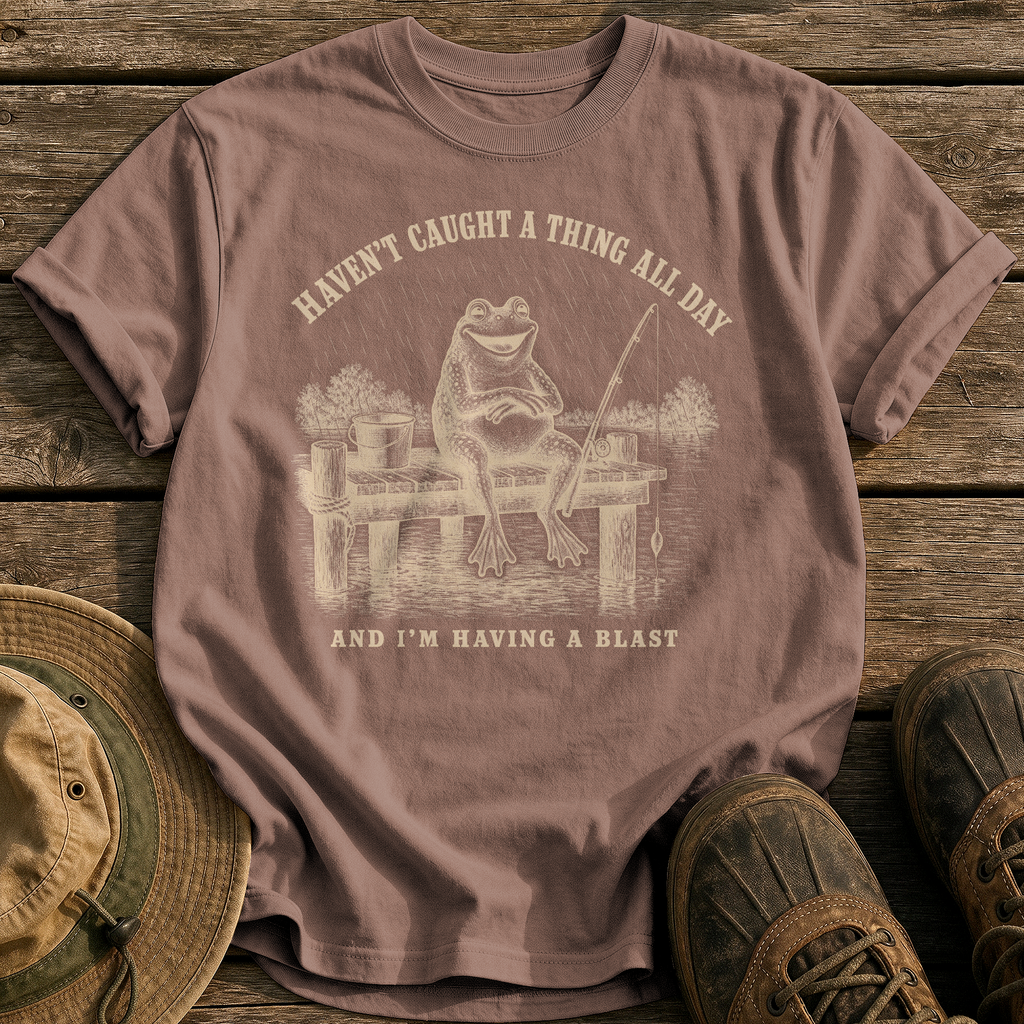 Haven't Caught A Thing tee - Espresso - front