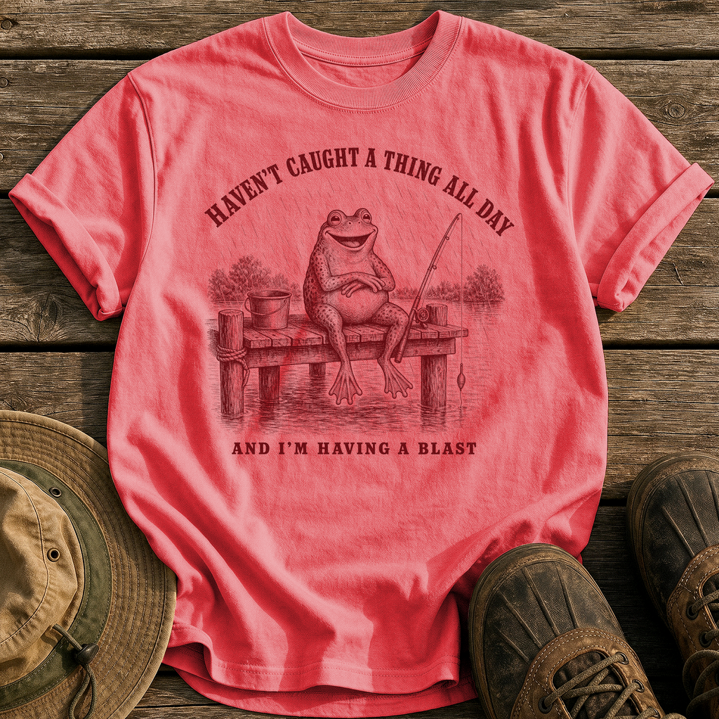 Haven't Caught A Thing tee - Watermelon - front