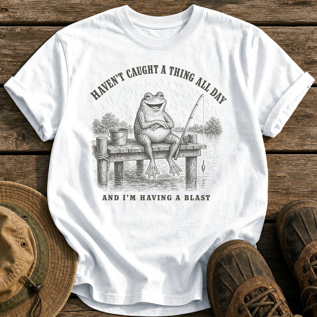 Haven't Caught A Thing tee - White - front