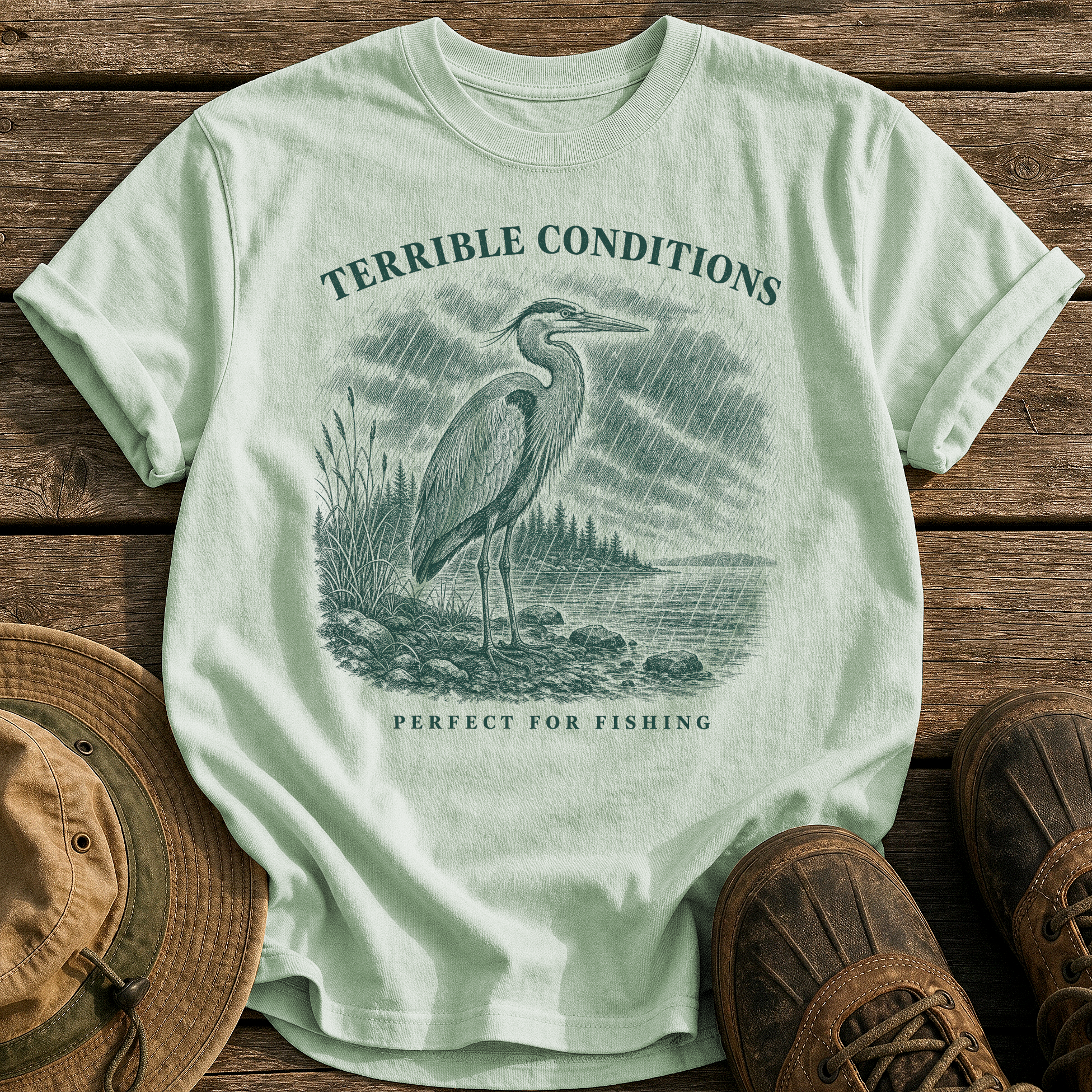 Perfect for Fishing tee - Bay - front