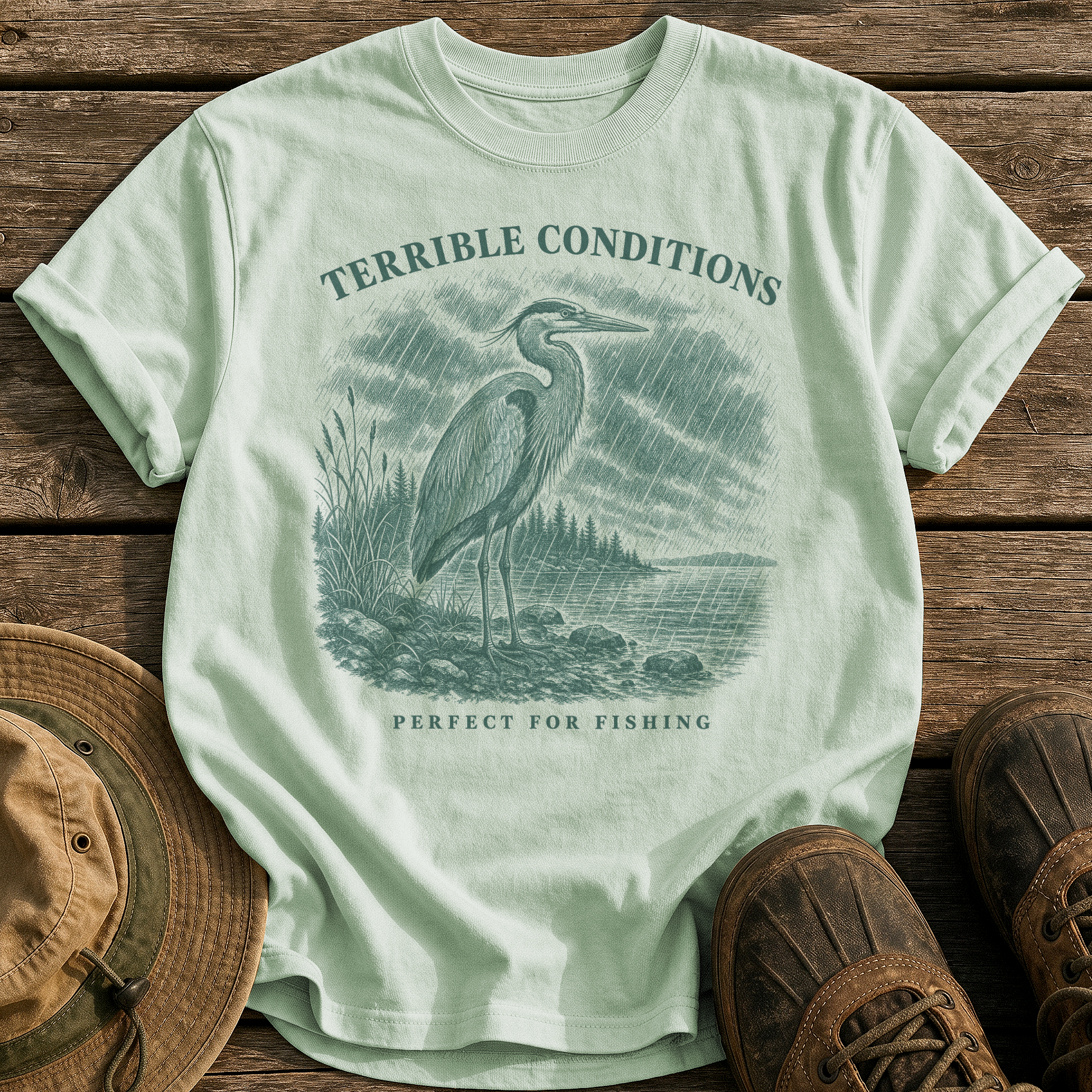 Perfect for Fishing tee - Bay - front