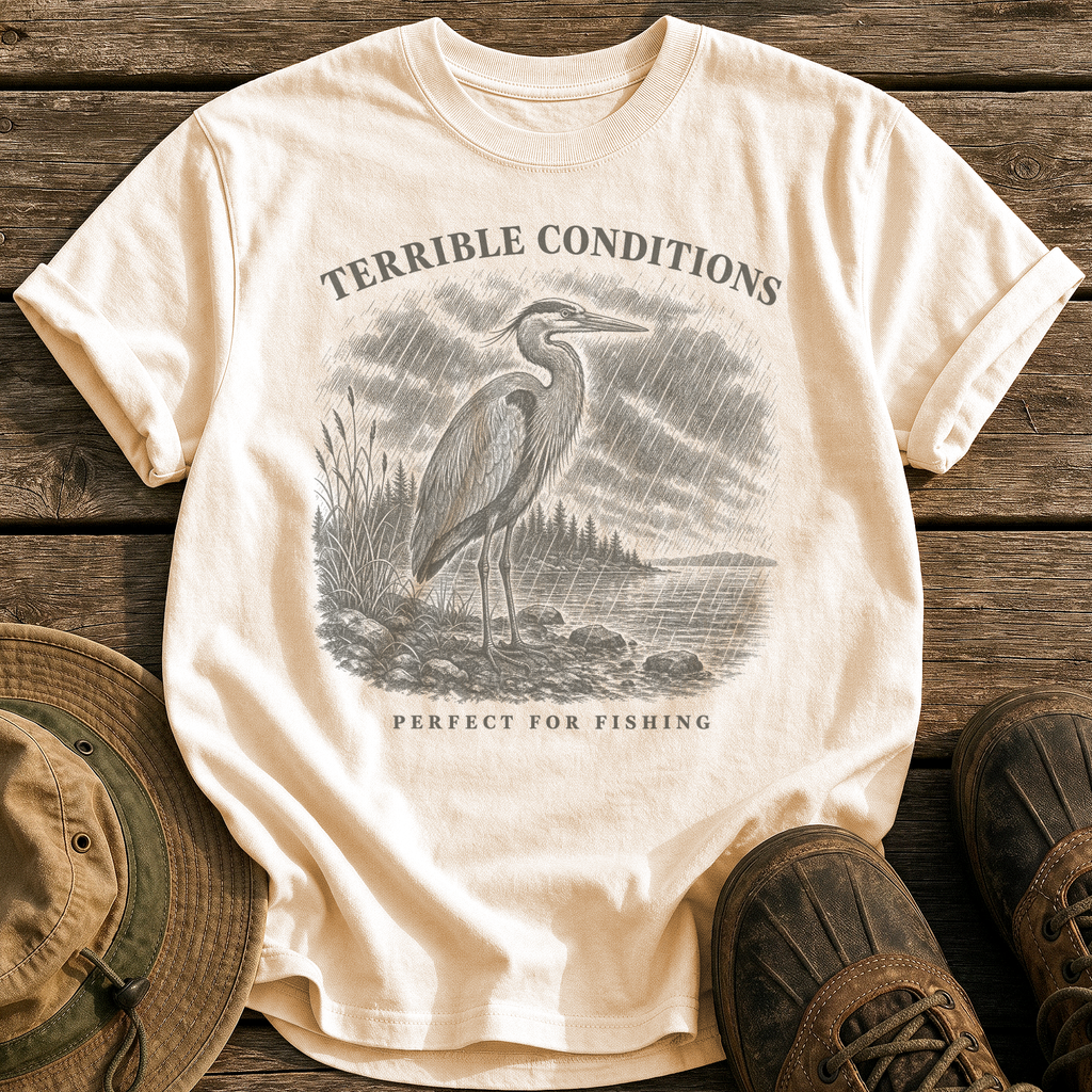 Perfect for Fishing tee - Ivory - front
