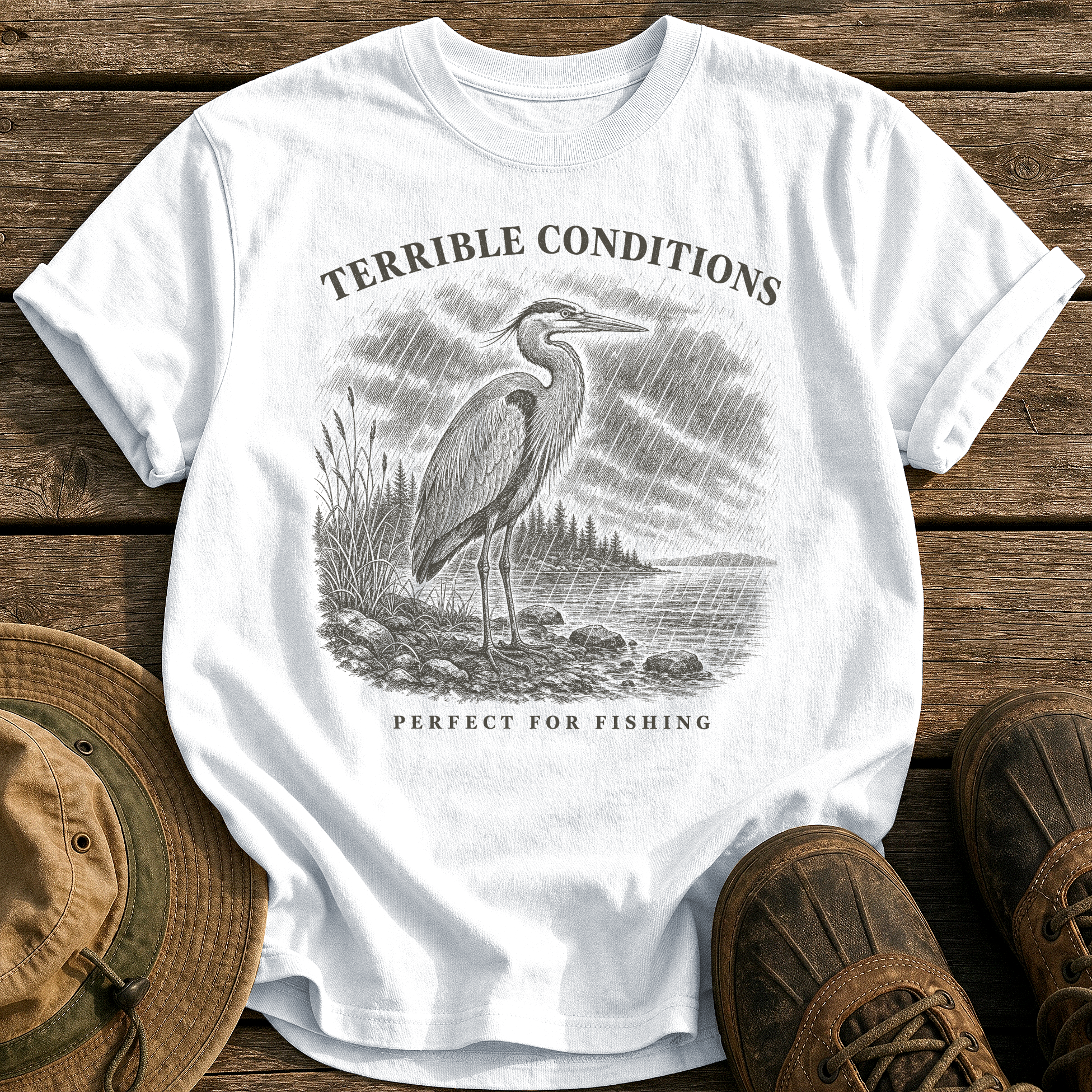 Perfect for Fishing tee - White - front