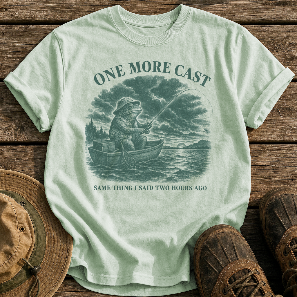 One More Cast tee - Bay - front