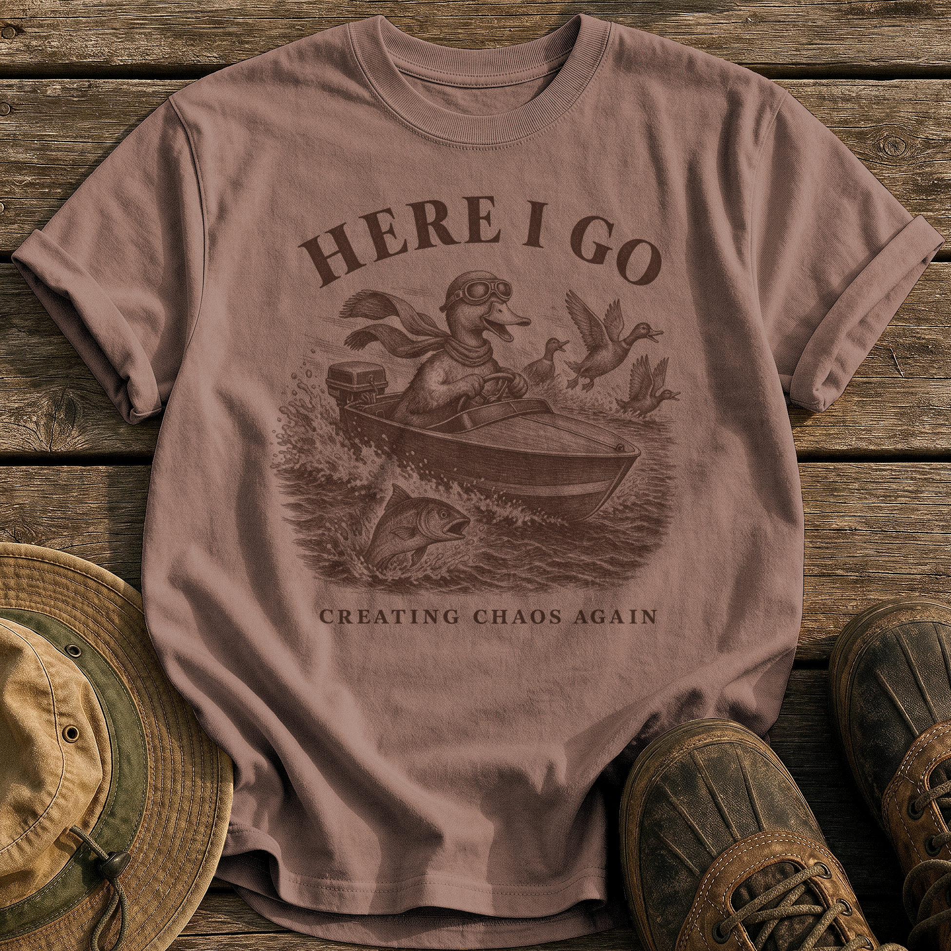Creating Chaos Again tee - Espresso - front