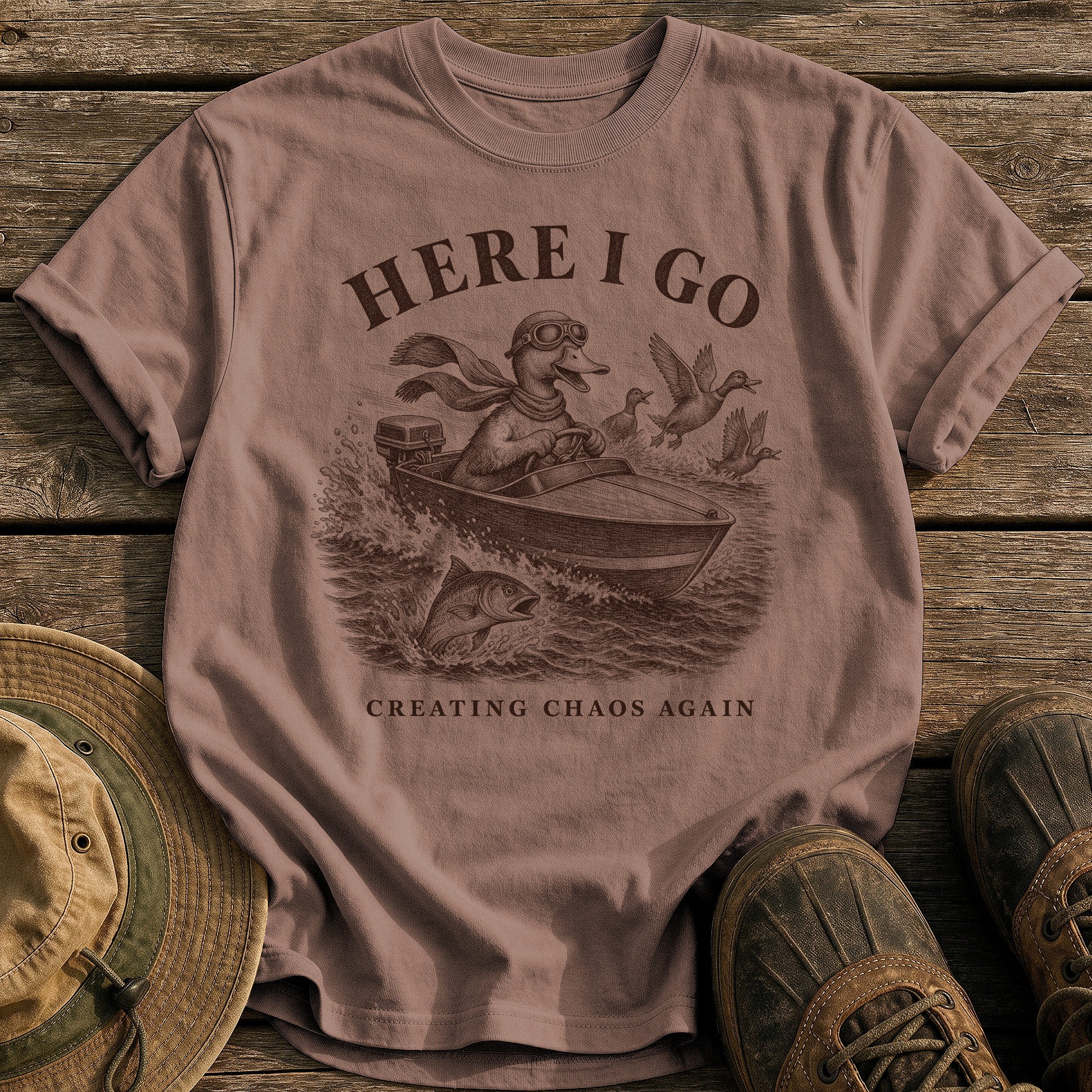 Creating Chaos Again tee - Espresso - front