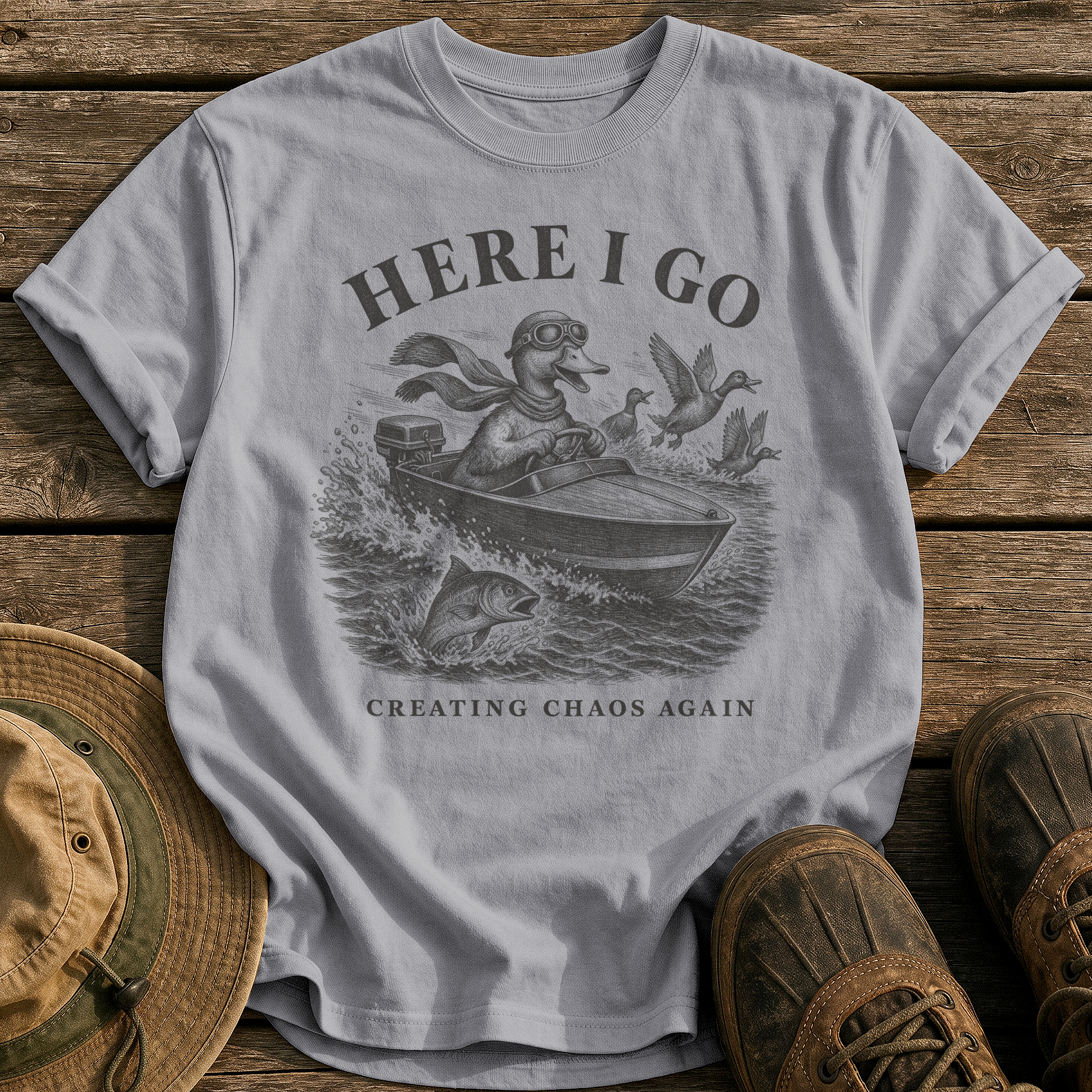 Creating Chaos Again tee - Grey - front
