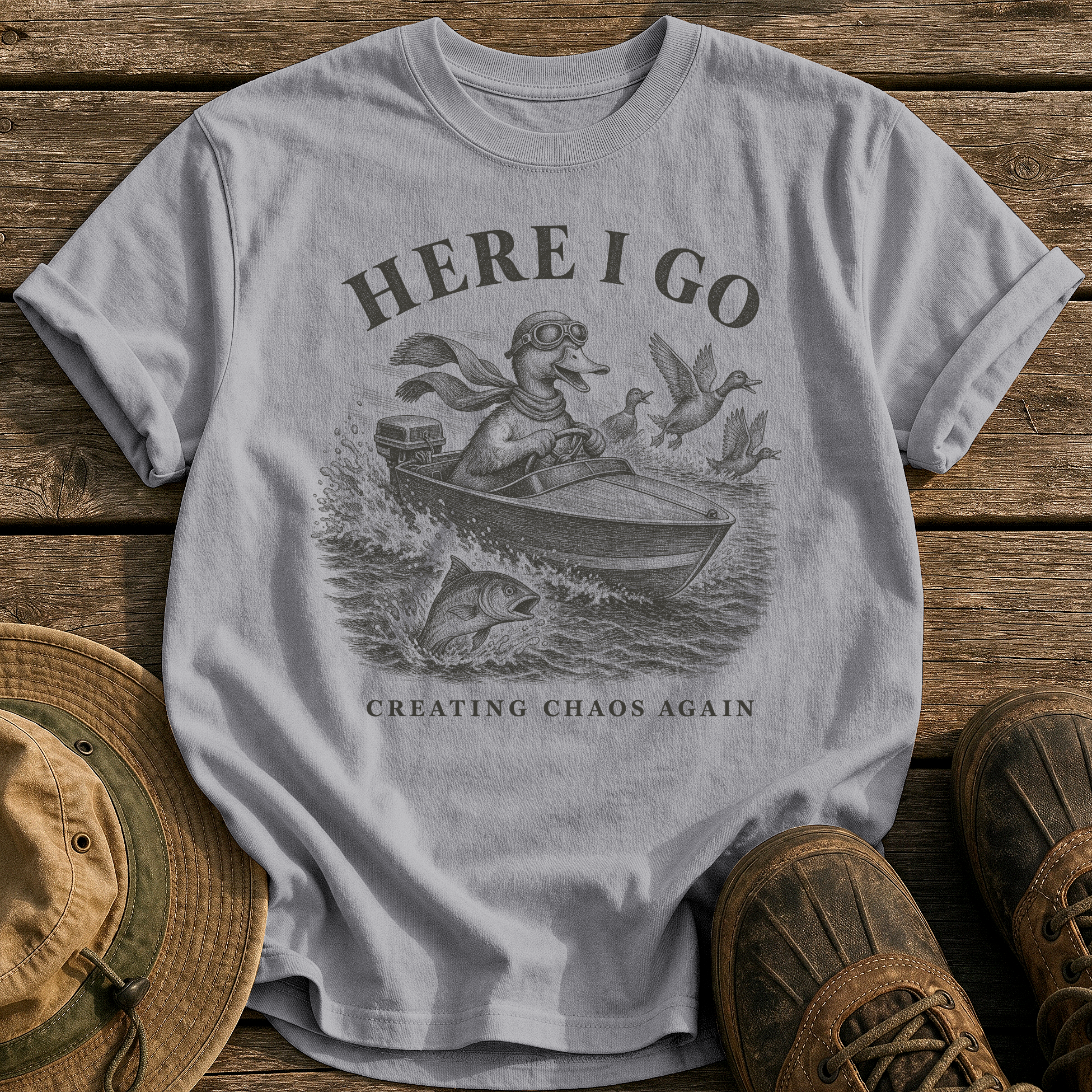 Creating Chaos Again tee - Grey - front