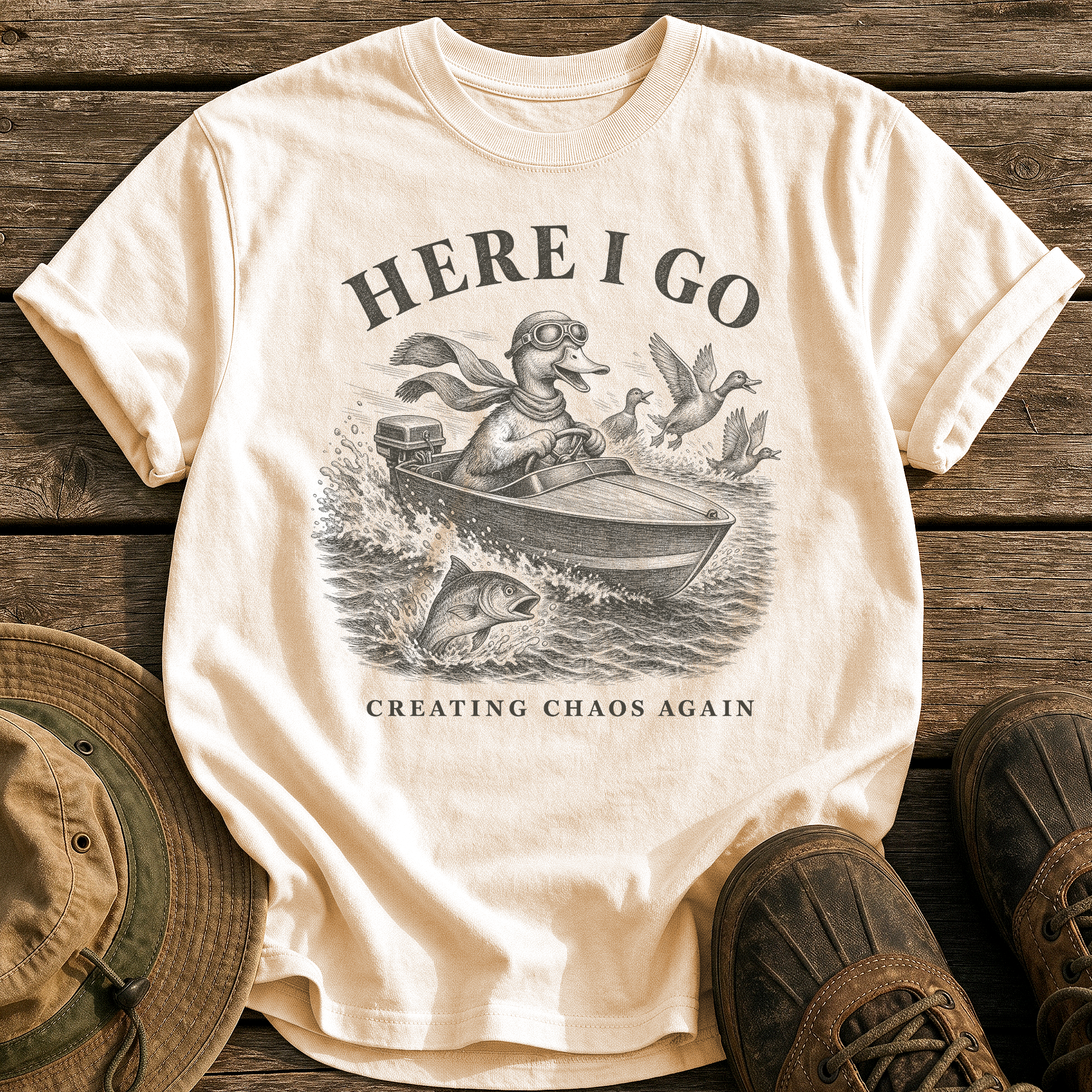 Creating Chaos Again tee - Ivory - front