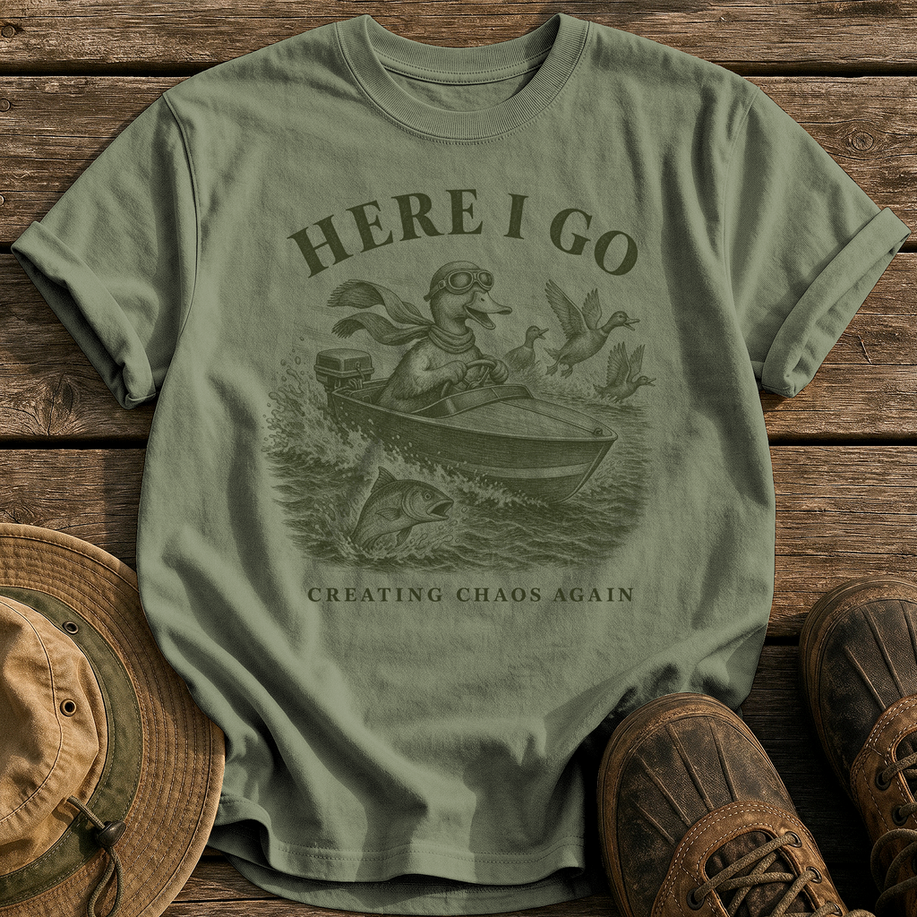 Creating Chaos Again tee - Sage - front