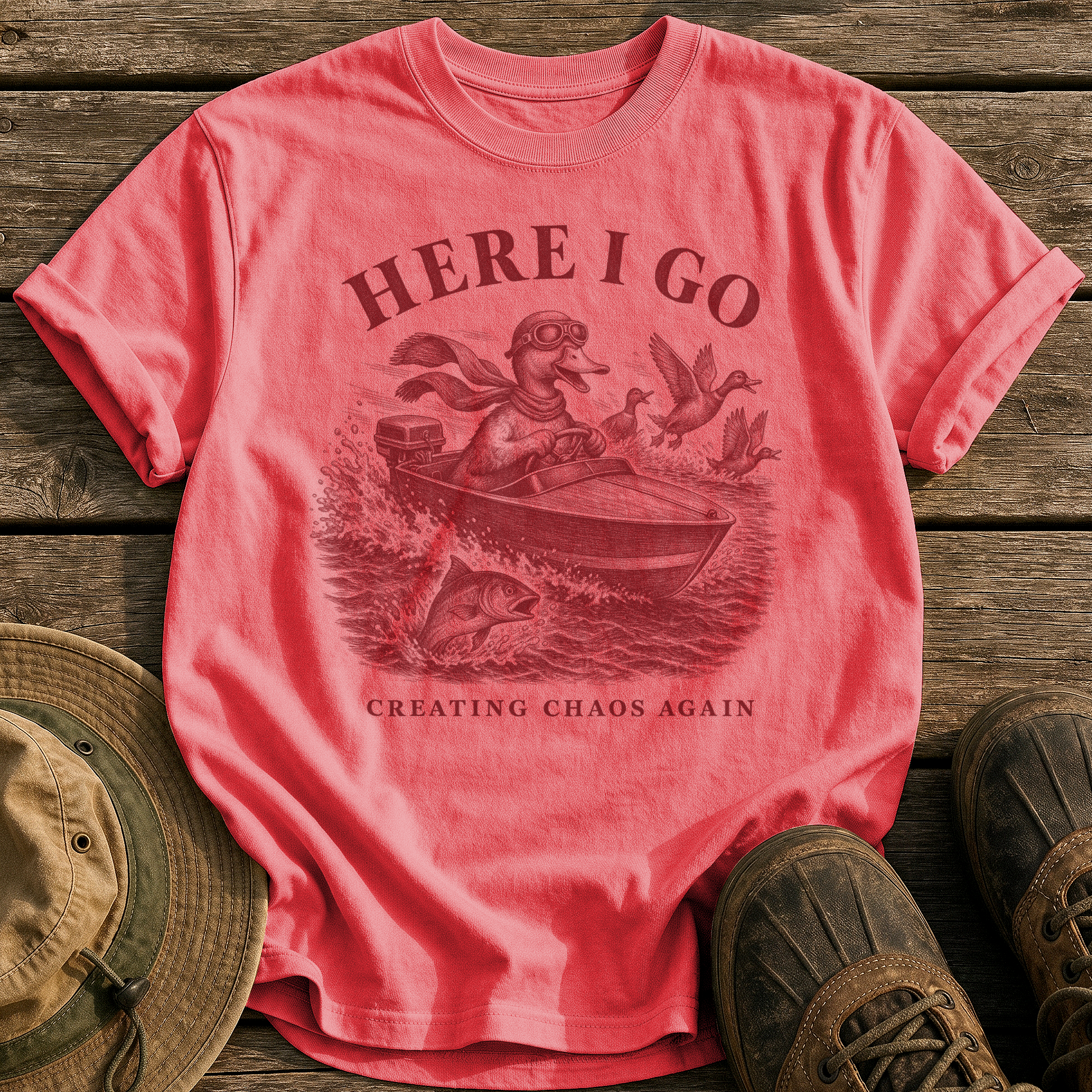 Creating Chaos Again tee - Watermelon - front
