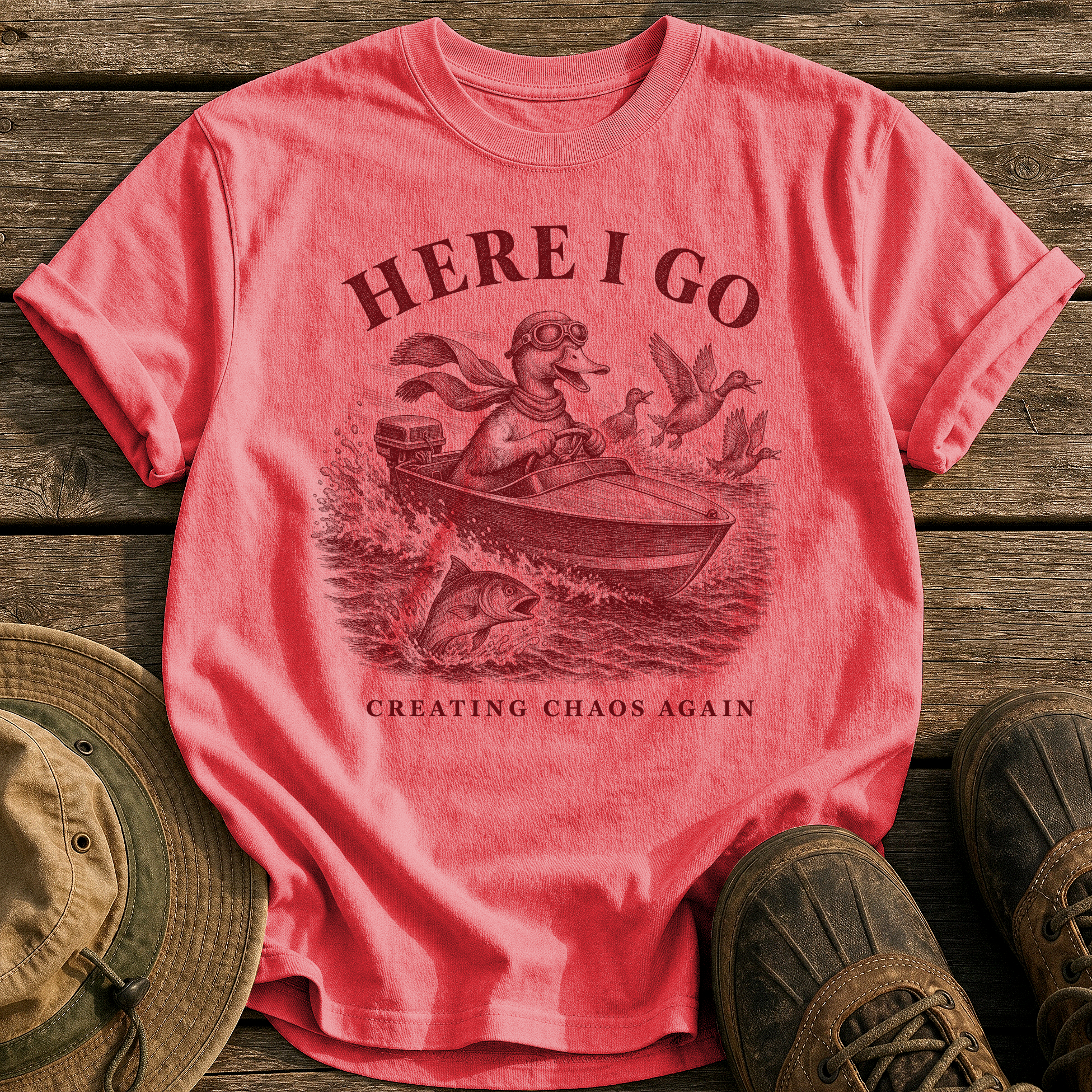 Creating Chaos Again tee - Watermelon - front
