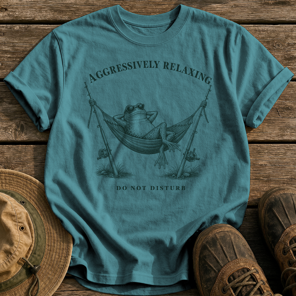 Aggressively Relaxing tee - Blue Spruce - front