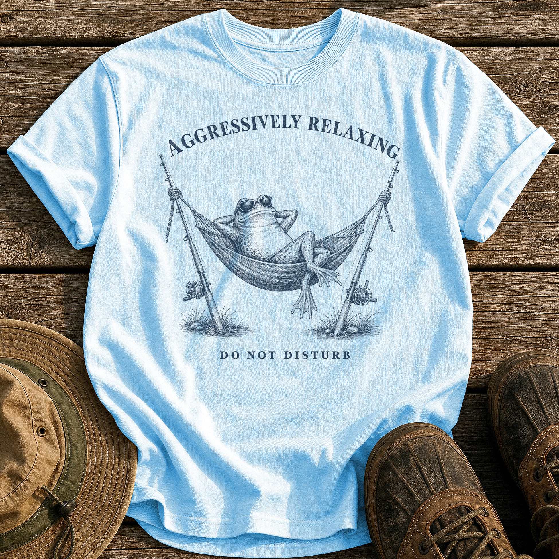 Aggressively Relaxing tee - Chambray - front