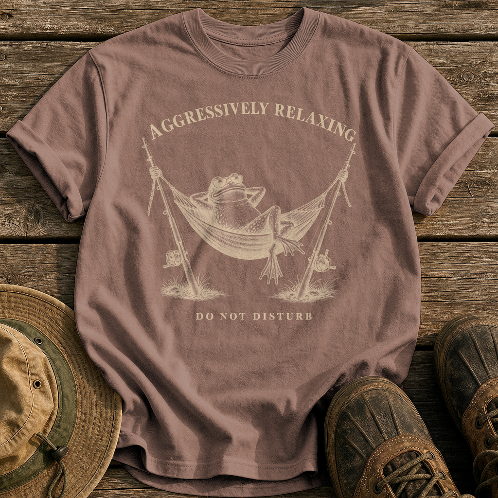Aggressively Relaxing tee - Espresso - front