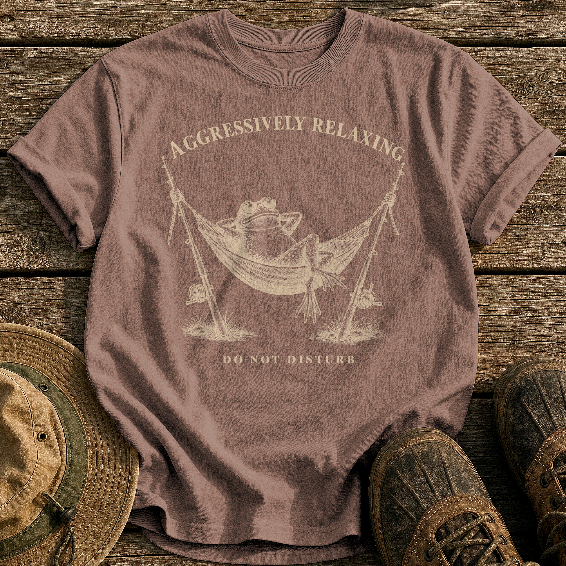 Aggressively Relaxing tee - Espresso - front