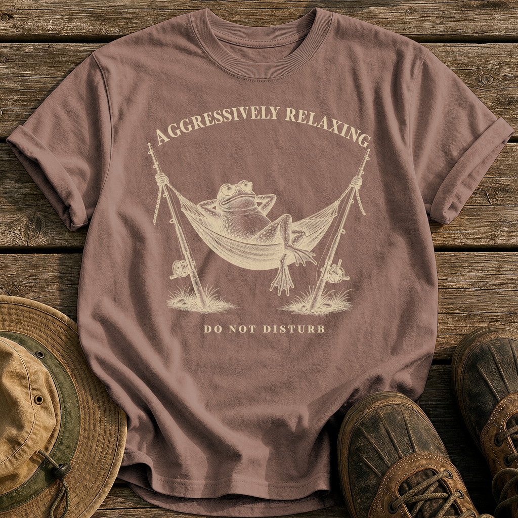 Aggressively Relaxing tee - Espresso - front