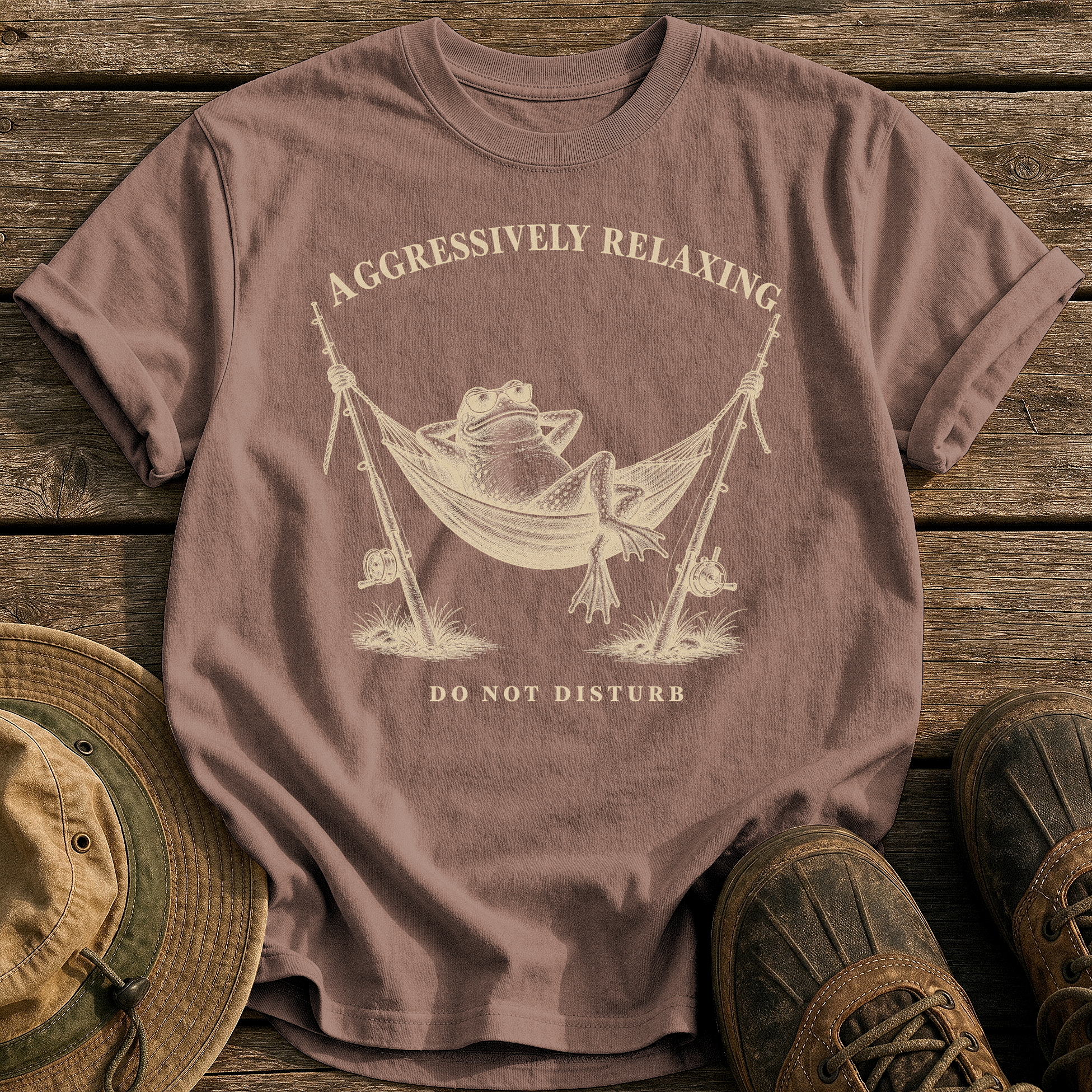 Aggressively Relaxing tee - Espresso - front