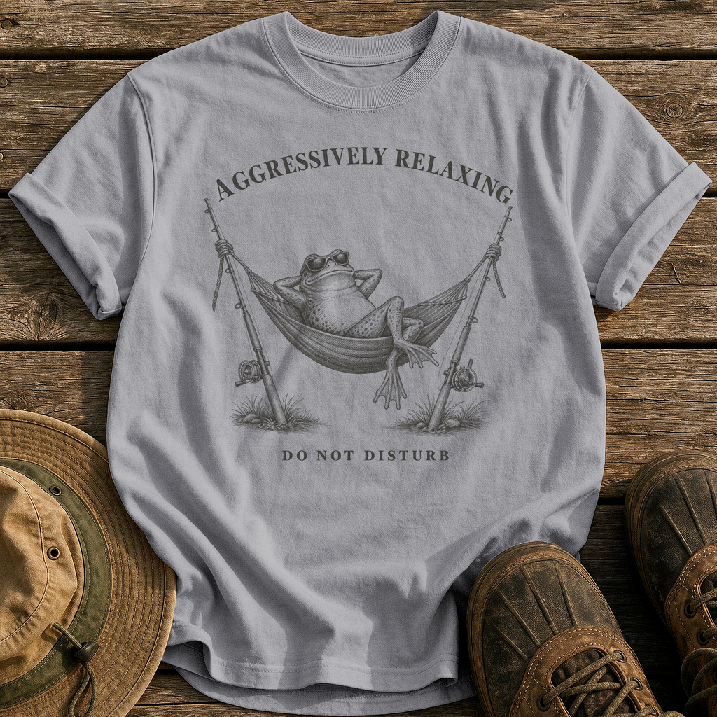 Aggressively Relaxing tee - Grey - front