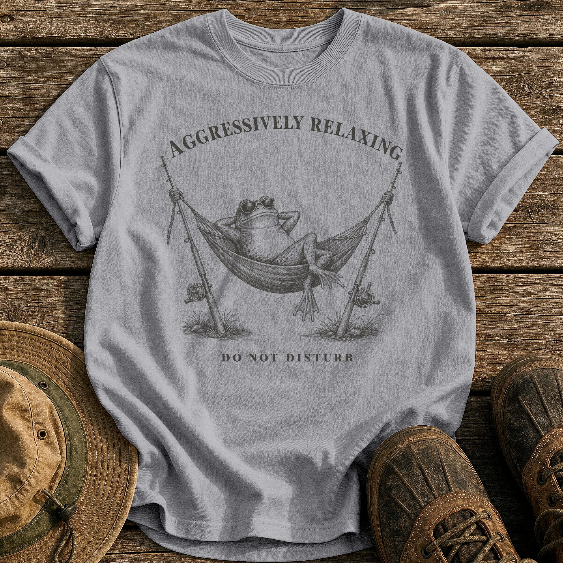 Aggressively Relaxing tee - Grey - front