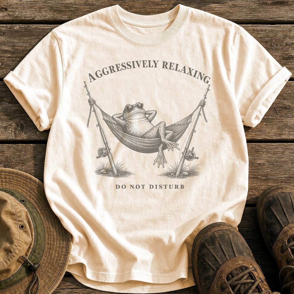 Aggressively Relaxing tee - Ivory - front